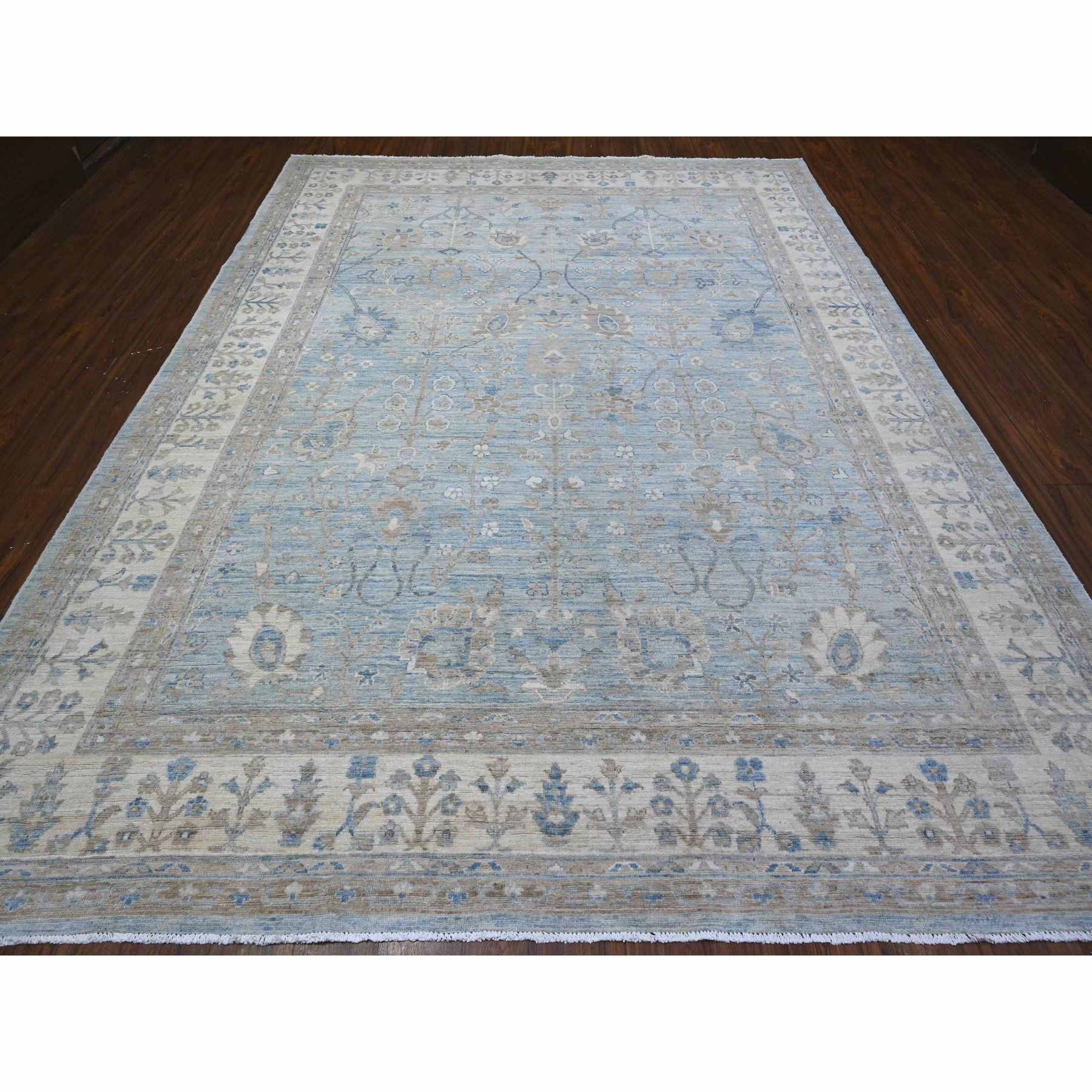 Oushak-And-Peshawar-Hand-Knotted-Rug-441490