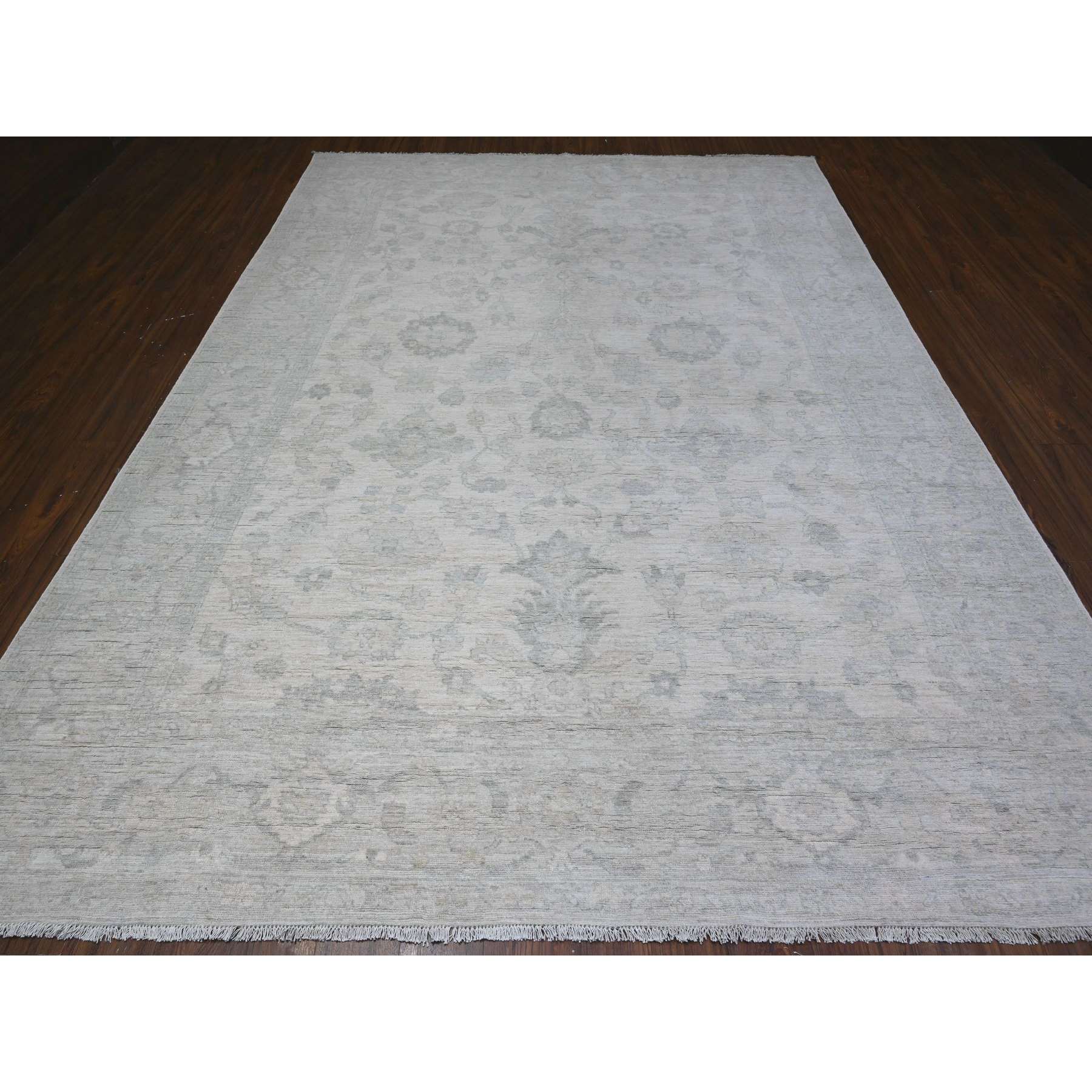 Oushak-And-Peshawar-Hand-Knotted-Rug-441495