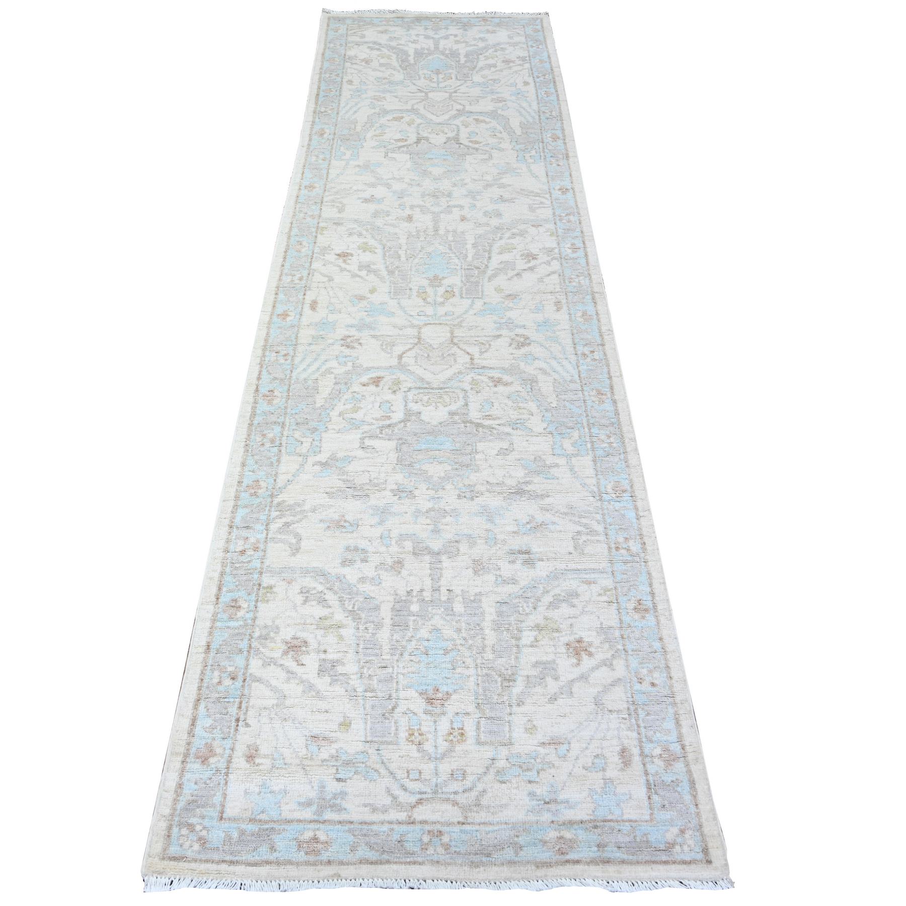 Oushak-And-Peshawar-Hand-Knotted-Rug-441820