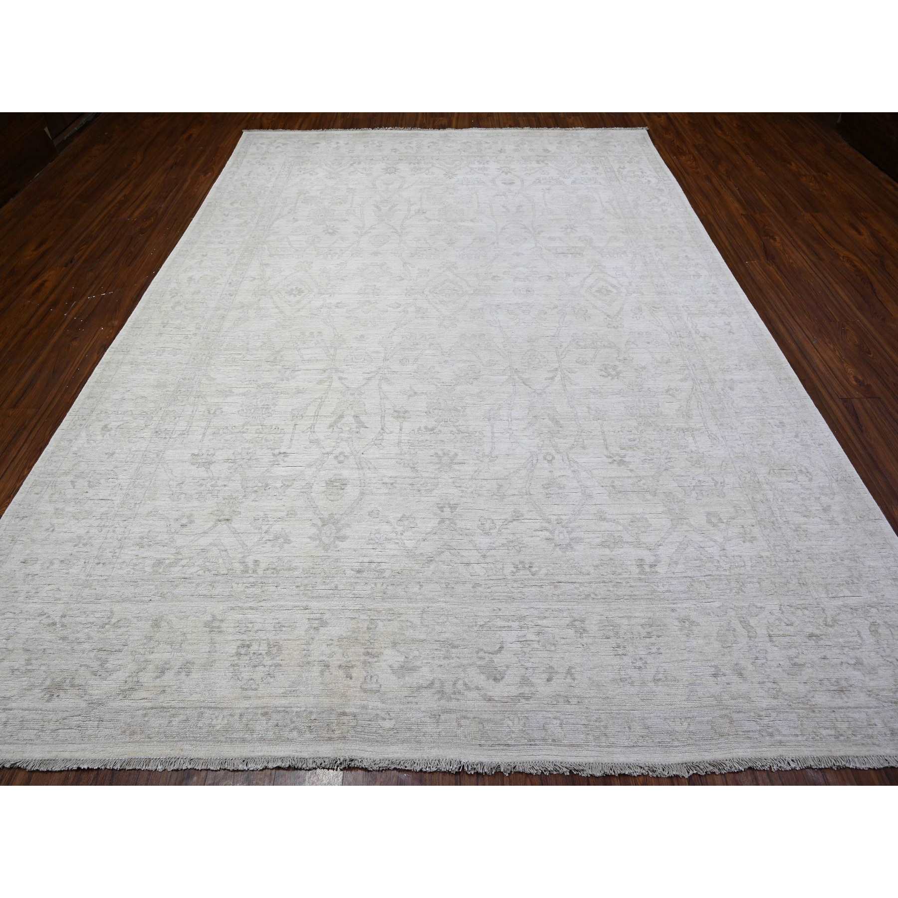 Oushak-And-Peshawar-Hand-Knotted-Rug-442060