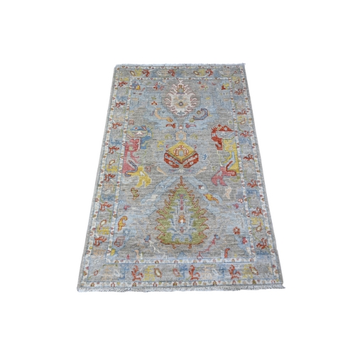 After Rain Gray, Fine Aryana, Sultanabad Leaf Design, Hand Knotted, Natural Dyes, Vibrant Wool, Oriental Rug