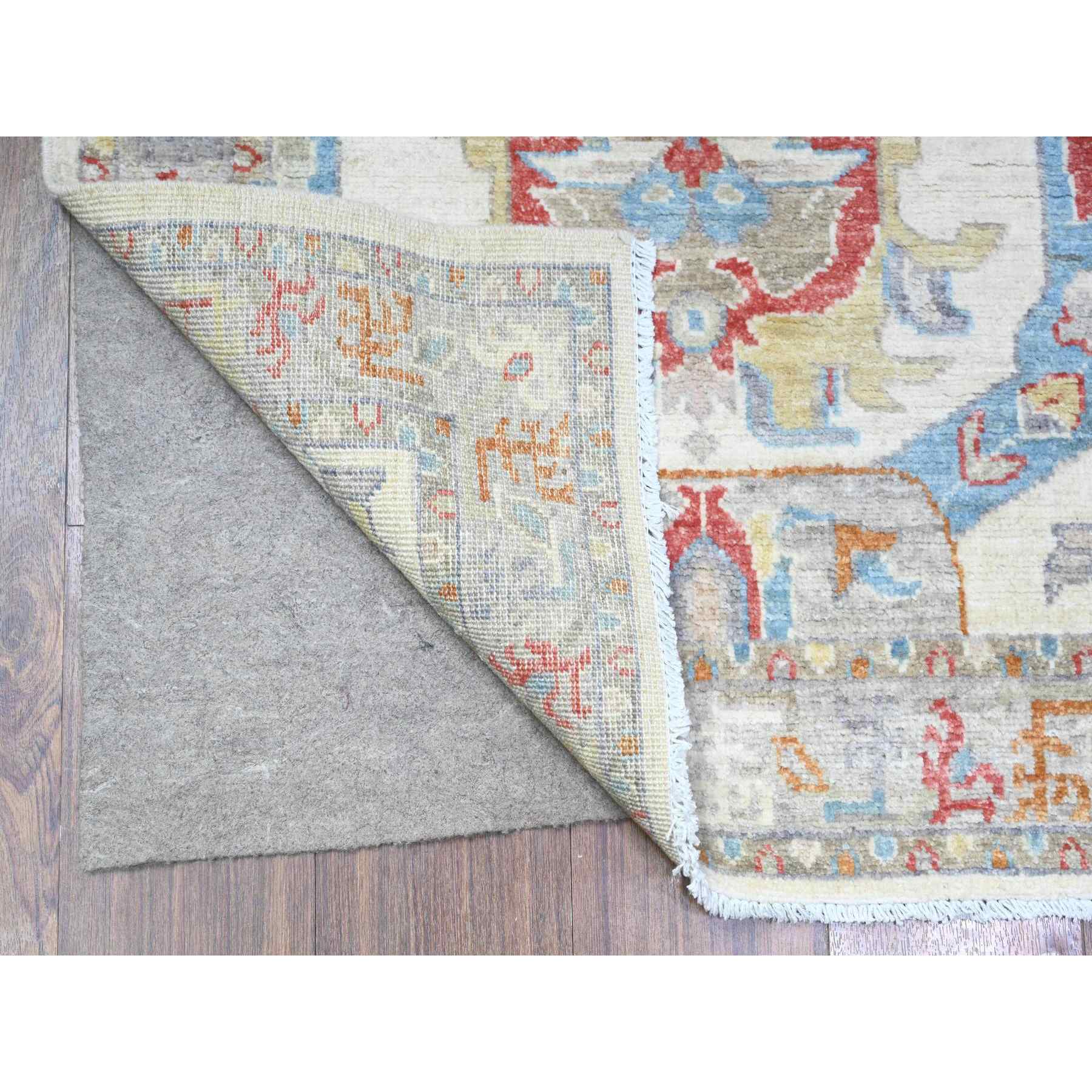 Oushak-And-Peshawar-Hand-Knotted-Rug-442725