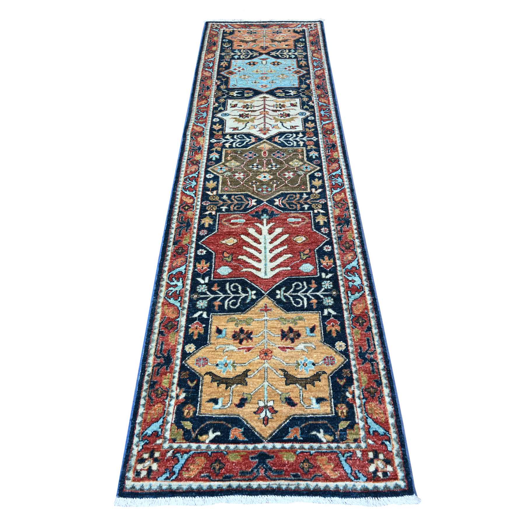 Oushak-And-Peshawar-Hand-Knotted-Rug-443115