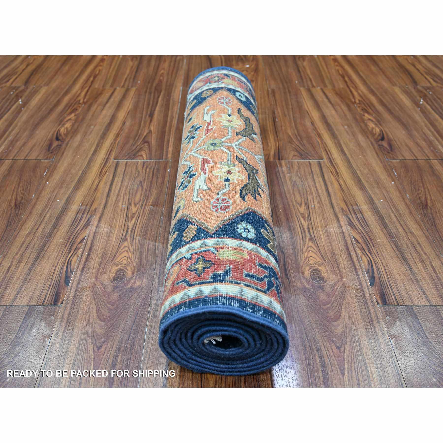 Oushak-And-Peshawar-Hand-Knotted-Rug-443115