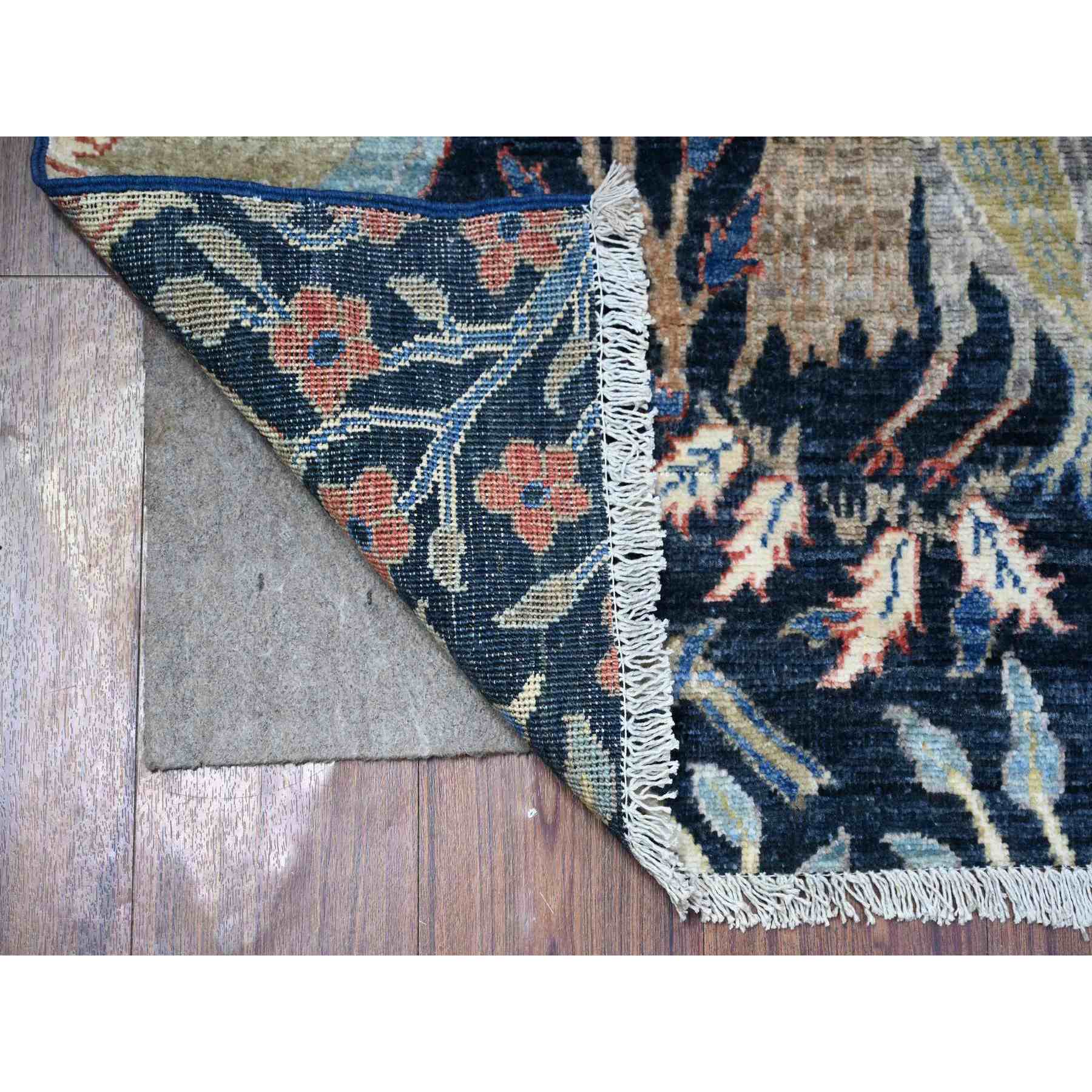Oushak-And-Peshawar-Hand-Knotted-Rug-442505