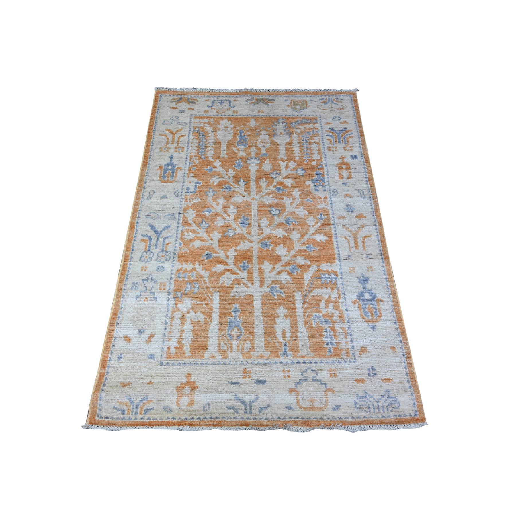 Oushak-And-Peshawar-Hand-Knotted-Rug-442550