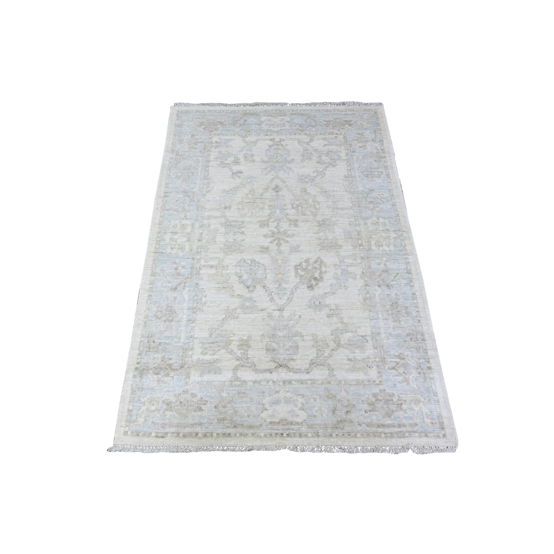 Oushak-And-Peshawar-Hand-Knotted-Rug-442565