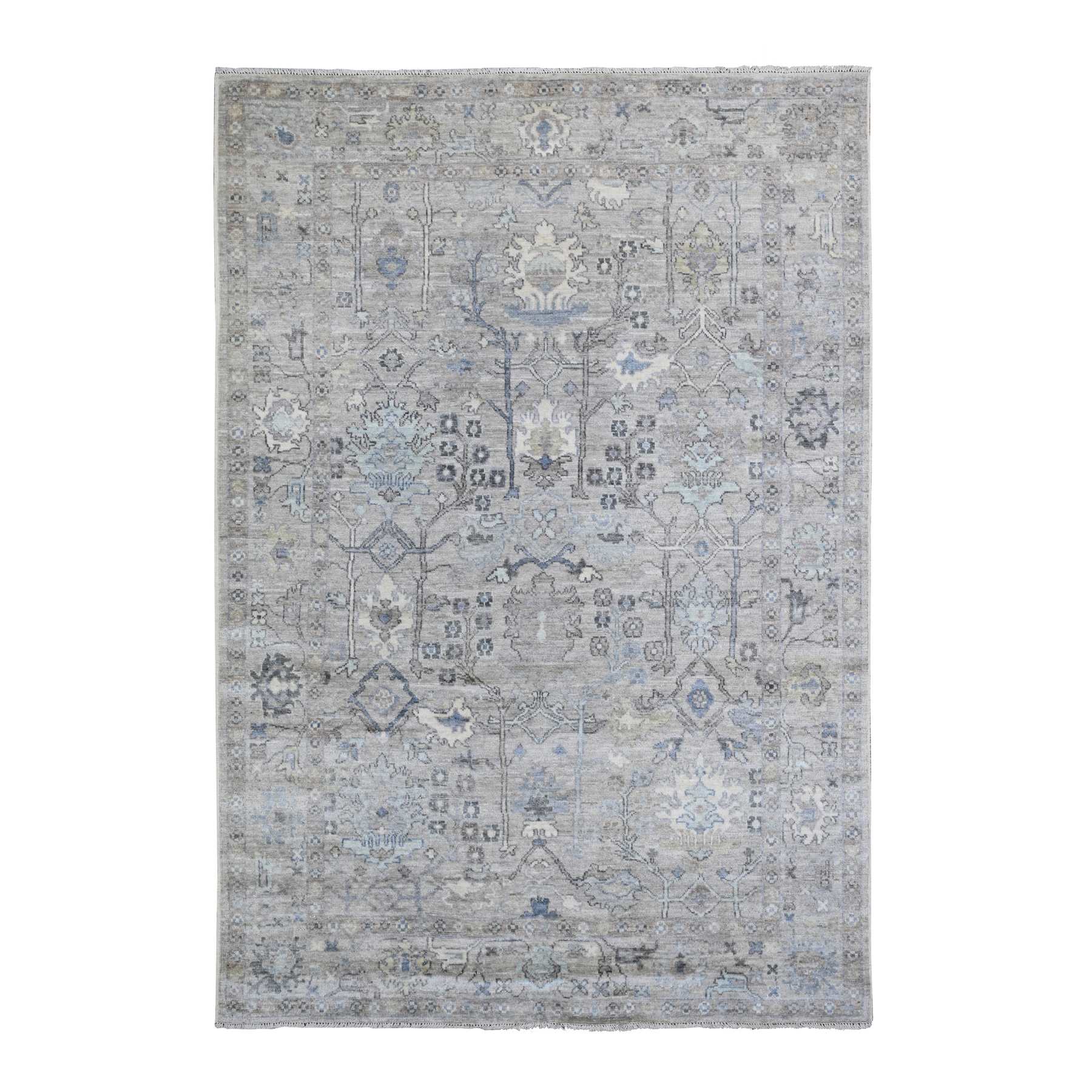 Oushak-And-Peshawar-Hand-Knotted-Rug-442630