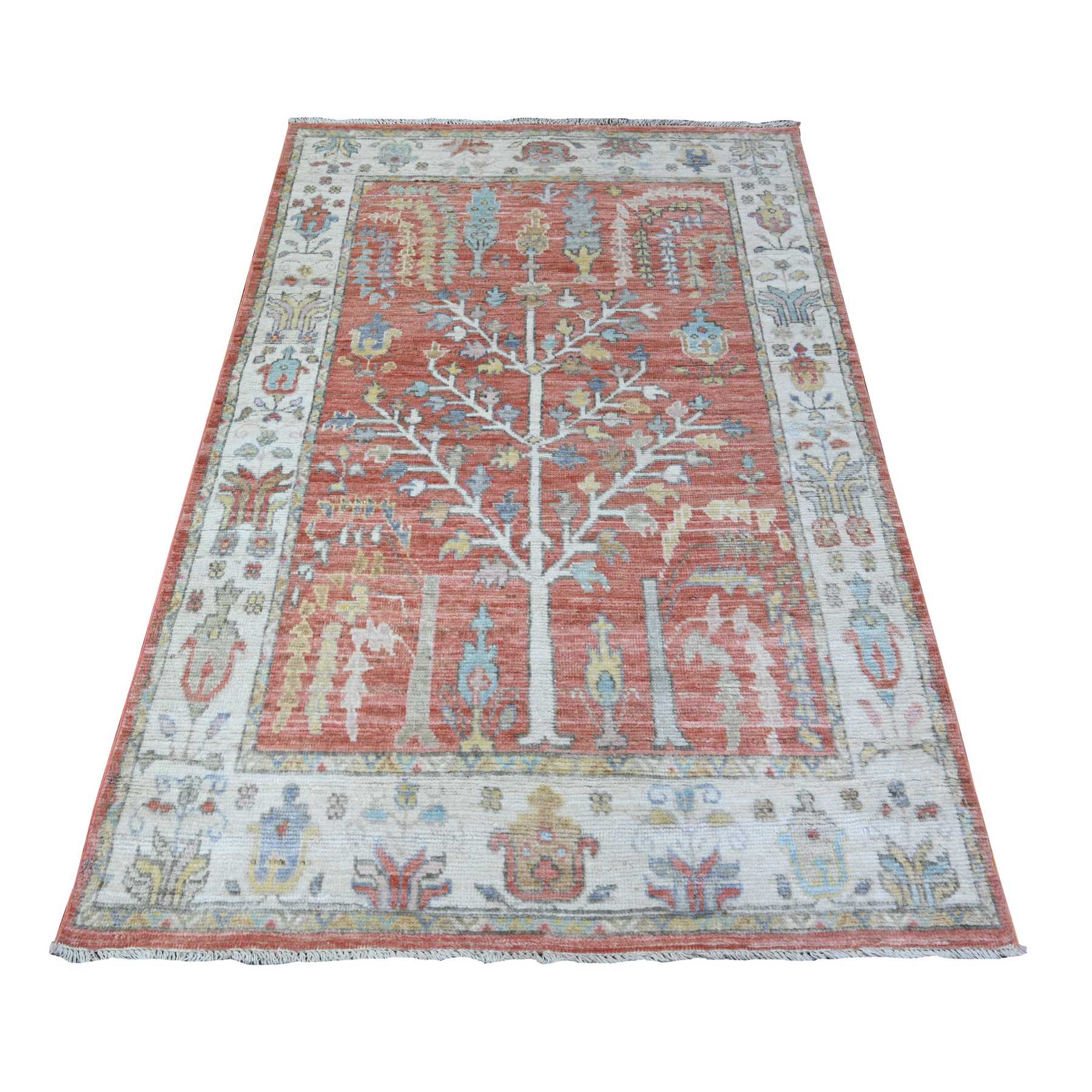 Oushak-And-Peshawar-Hand-Knotted-Rug-442650