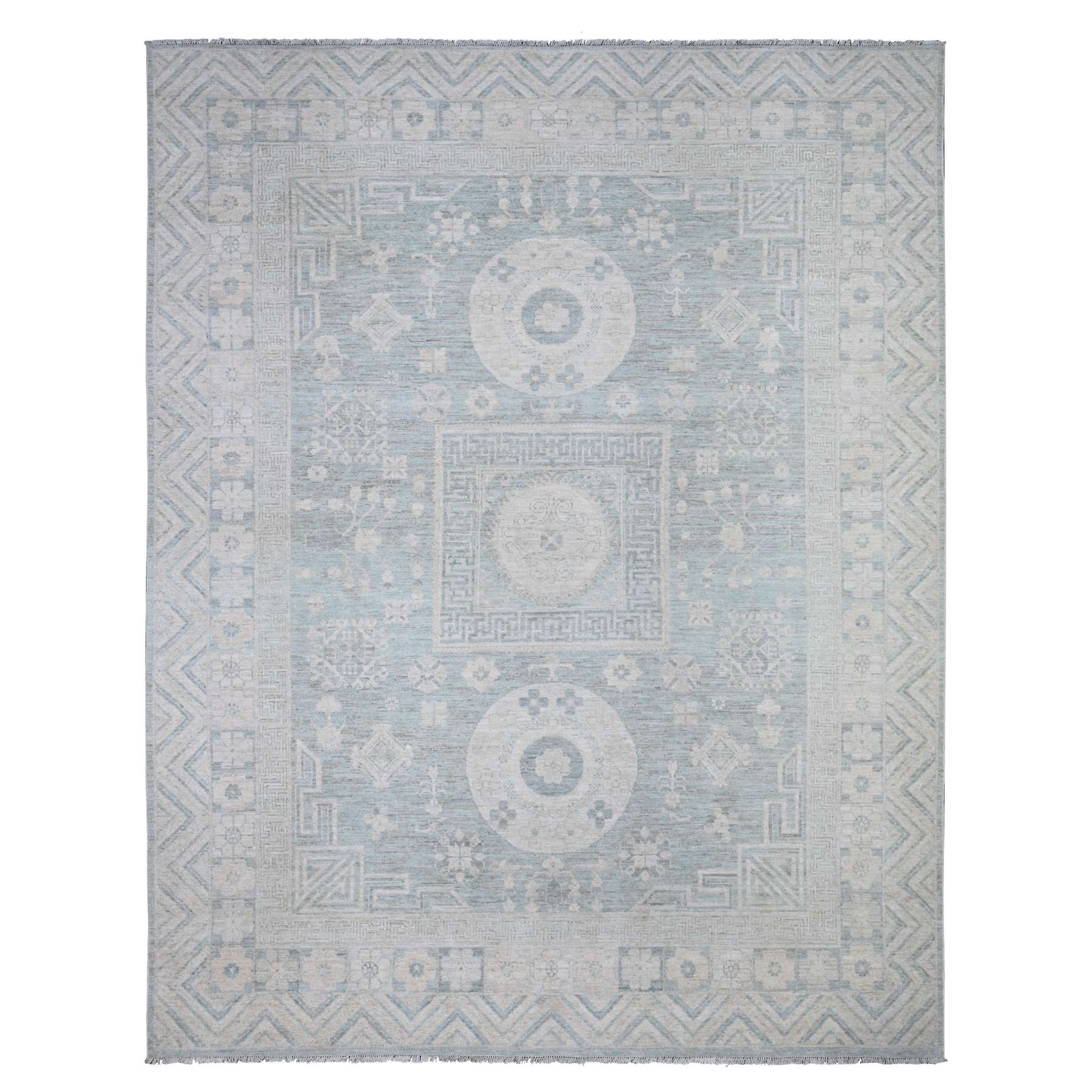 Oushak-And-Peshawar-Hand-Knotted-Rug-442805