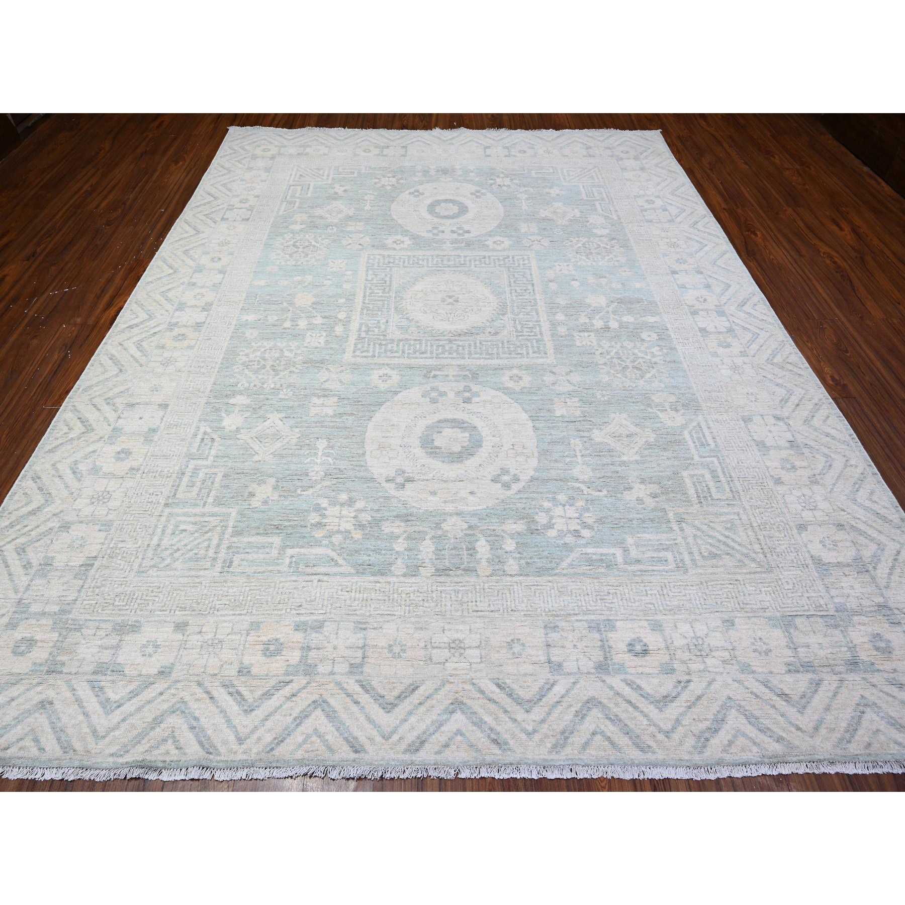 Oushak-And-Peshawar-Hand-Knotted-Rug-442805