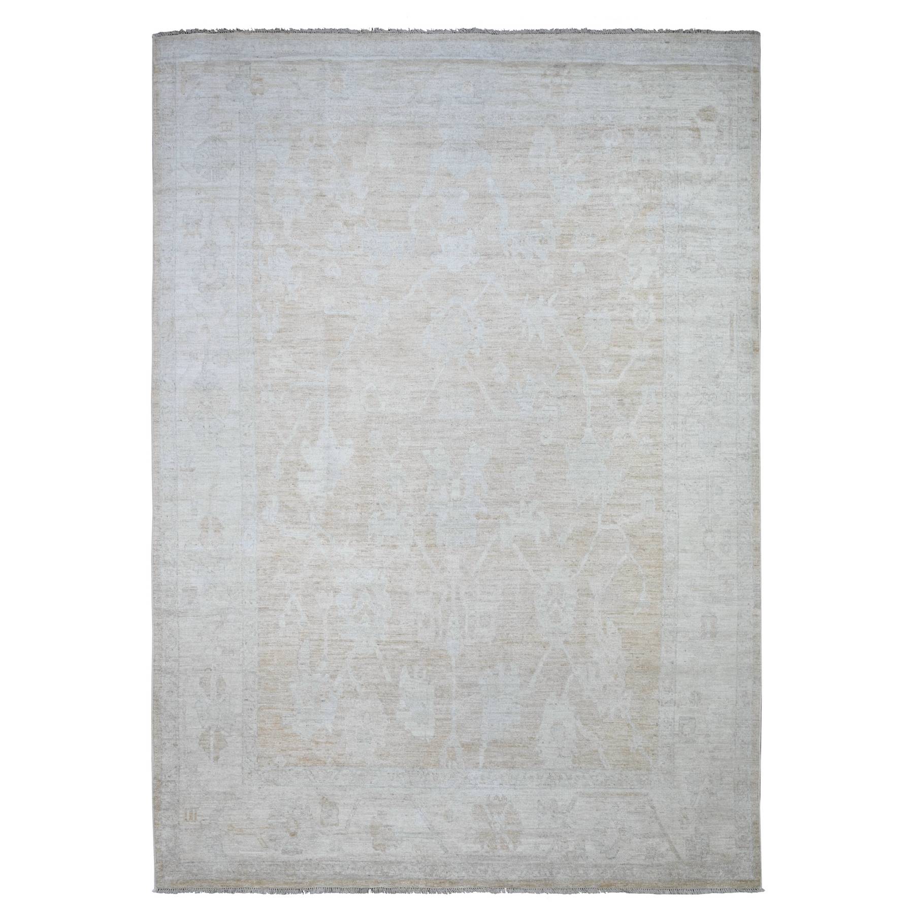 Oushak-And-Peshawar-Hand-Knotted-Rug-442895