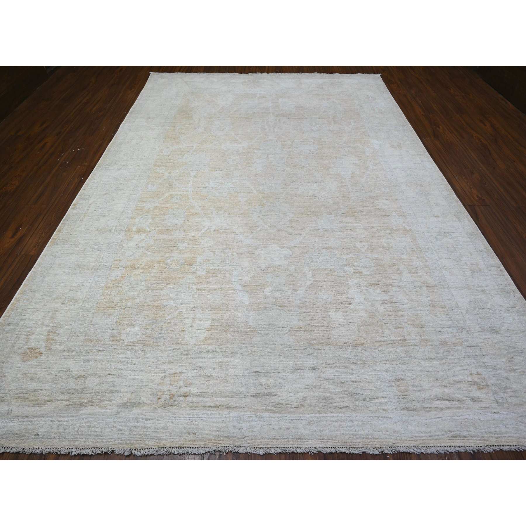 Oushak-And-Peshawar-Hand-Knotted-Rug-442895