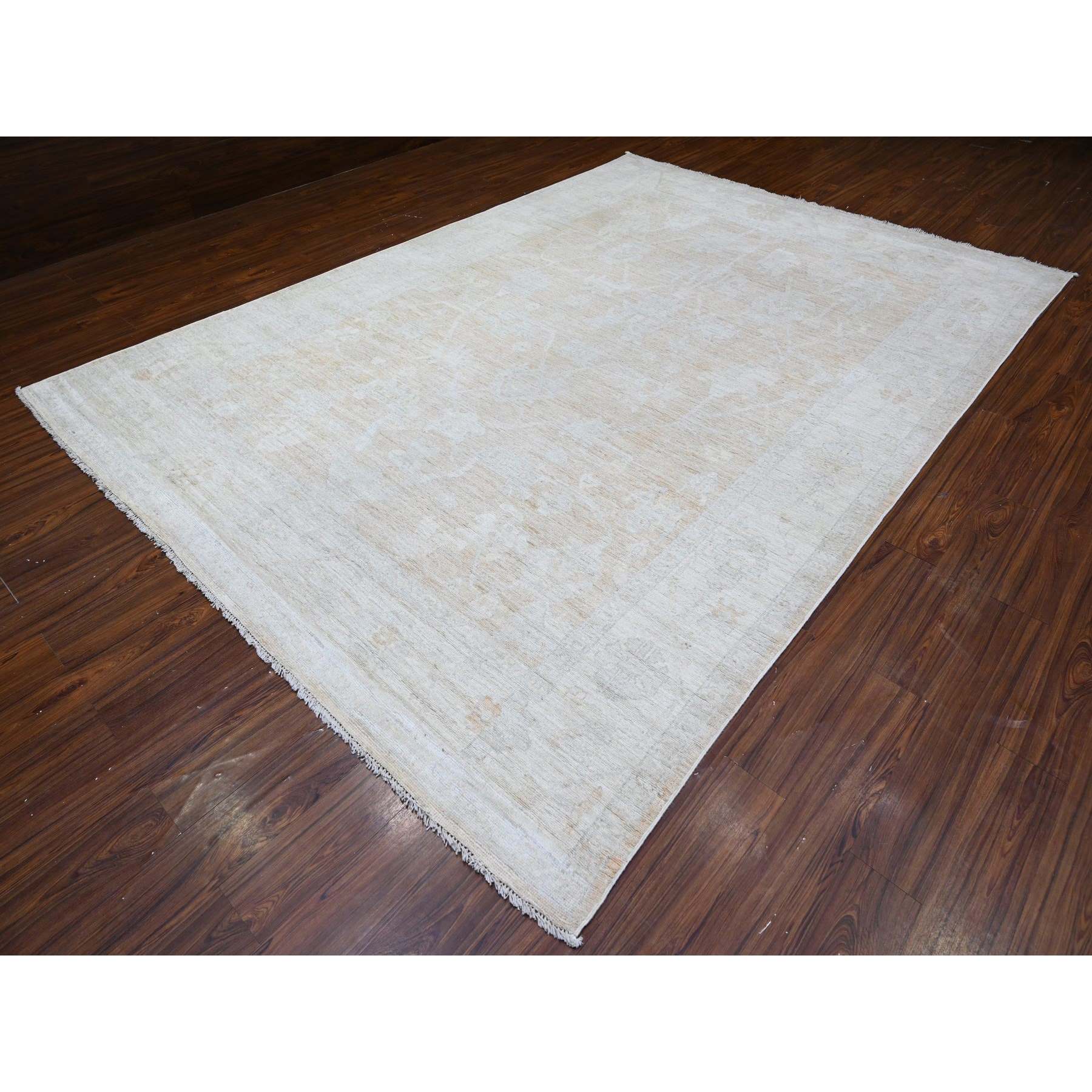 Oushak-And-Peshawar-Hand-Knotted-Rug-442895