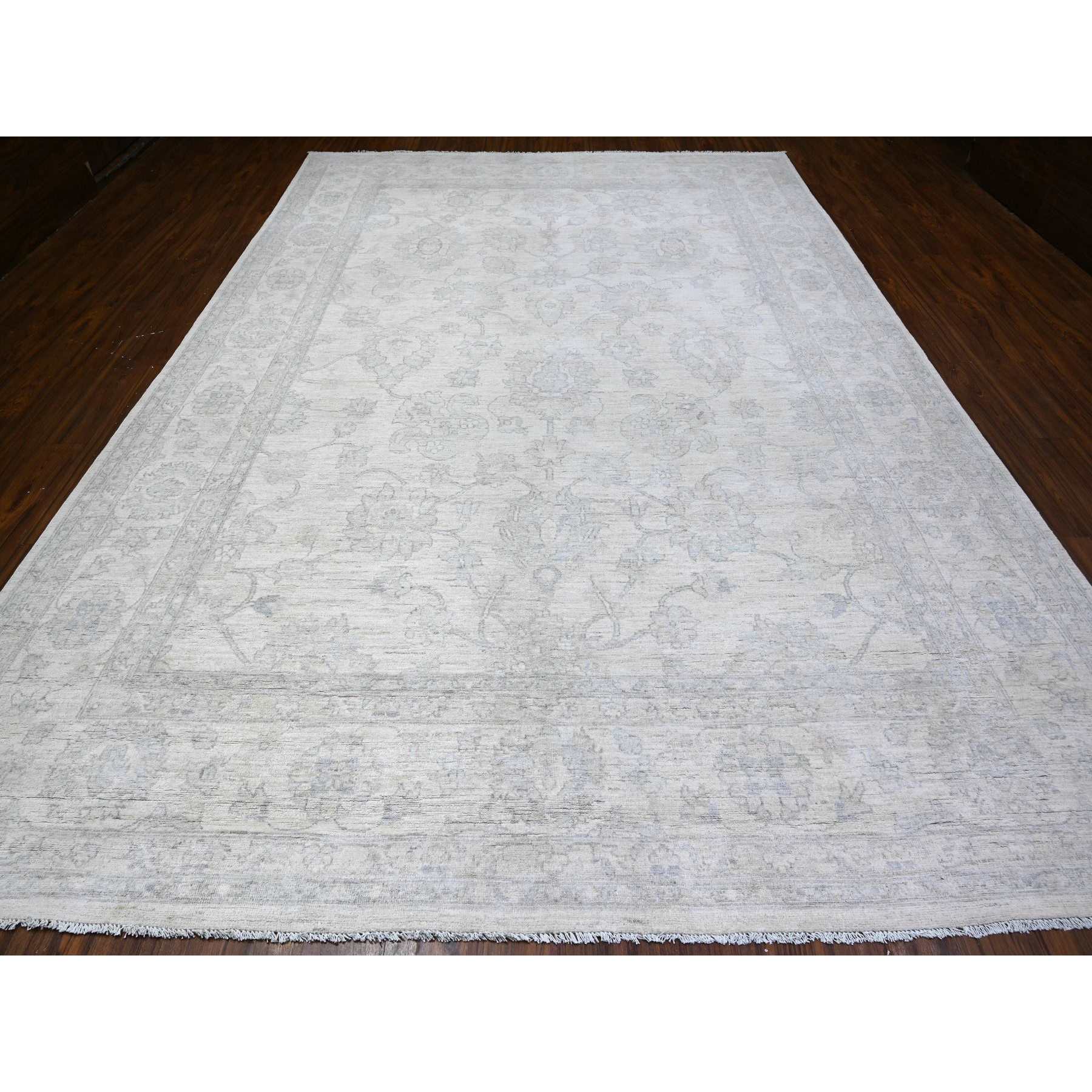 Oushak-And-Peshawar-Hand-Knotted-Rug-442975