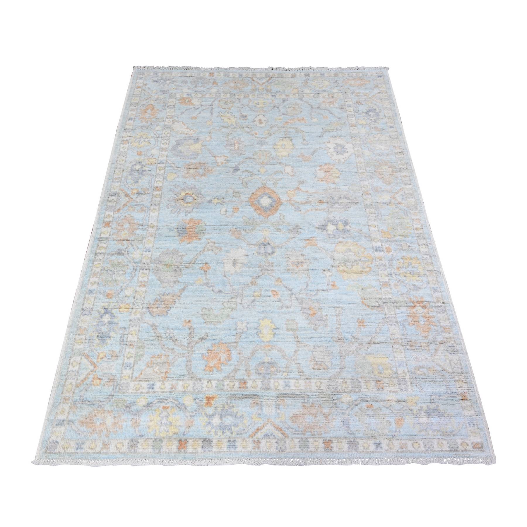 Oushak-And-Peshawar-Hand-Knotted-Rug-443065