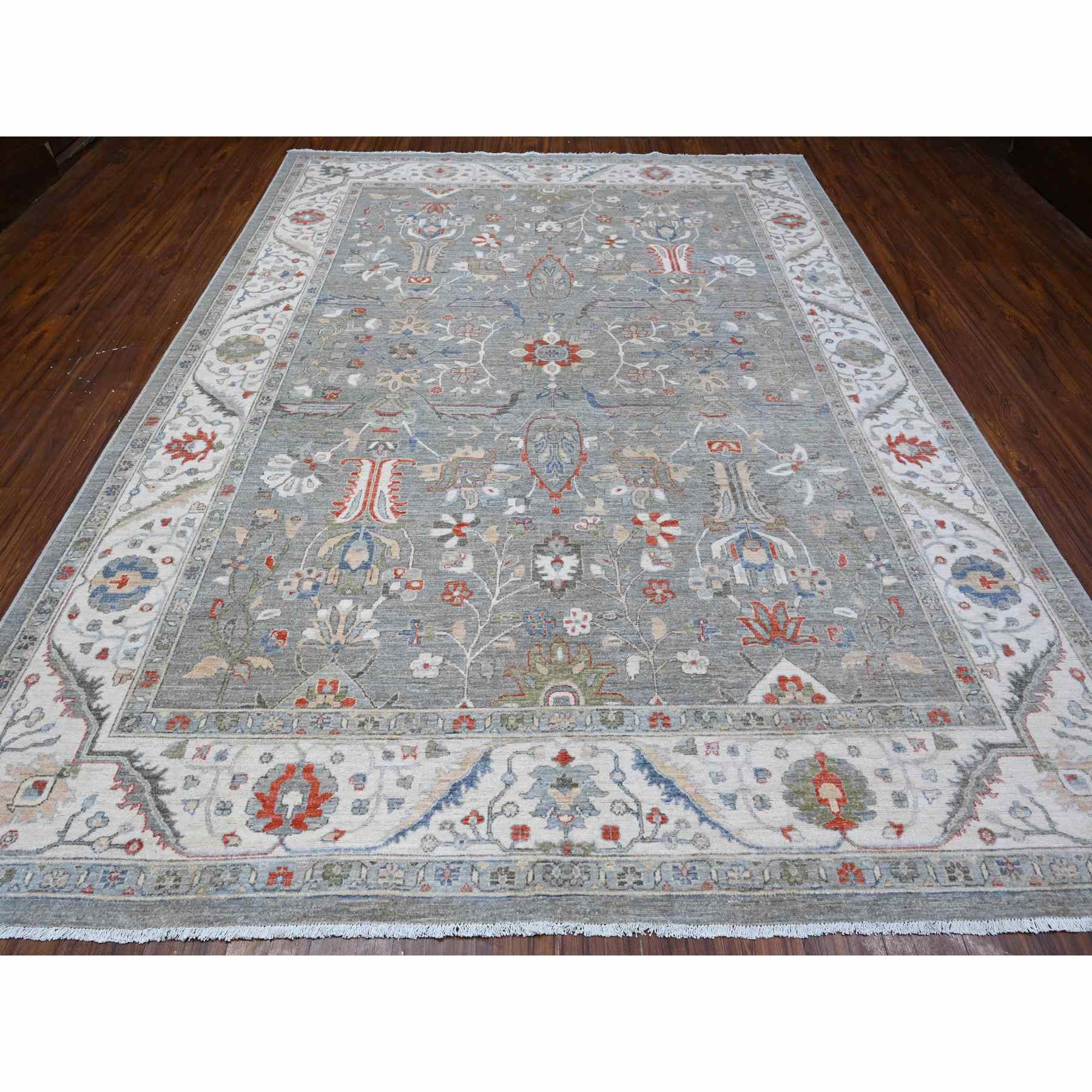 Oushak-And-Peshawar-Hand-Knotted-Rug-443215