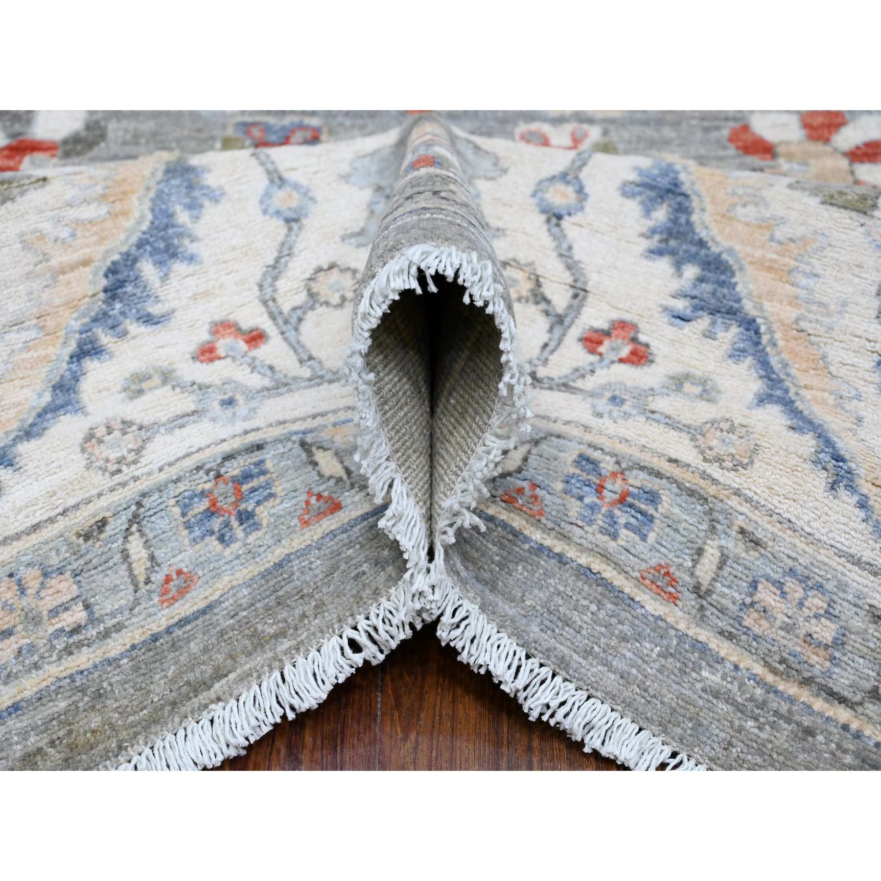 Oushak-And-Peshawar-Hand-Knotted-Rug-443215