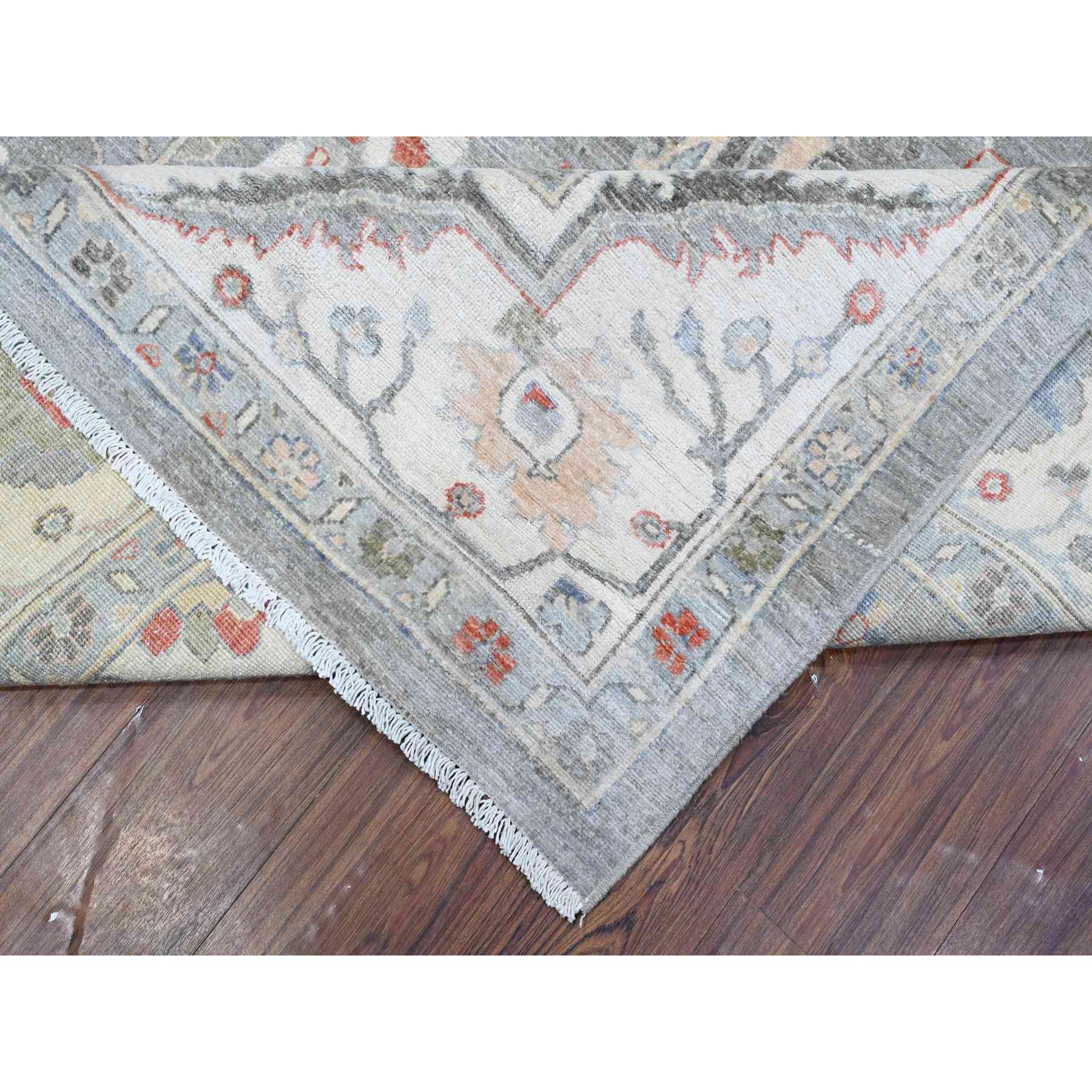 Oushak-And-Peshawar-Hand-Knotted-Rug-443215