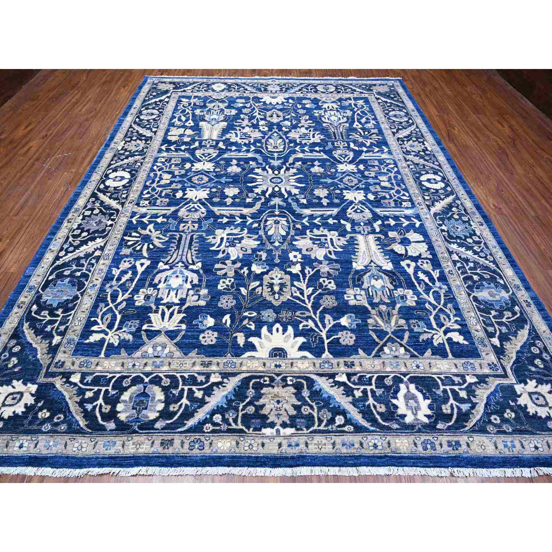 Oushak-And-Peshawar-Hand-Knotted-Rug-443230