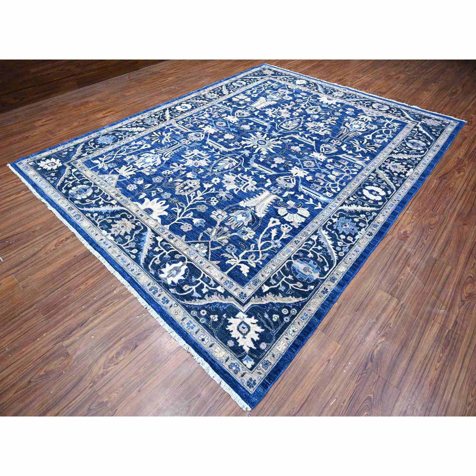 Oushak-And-Peshawar-Hand-Knotted-Rug-443230