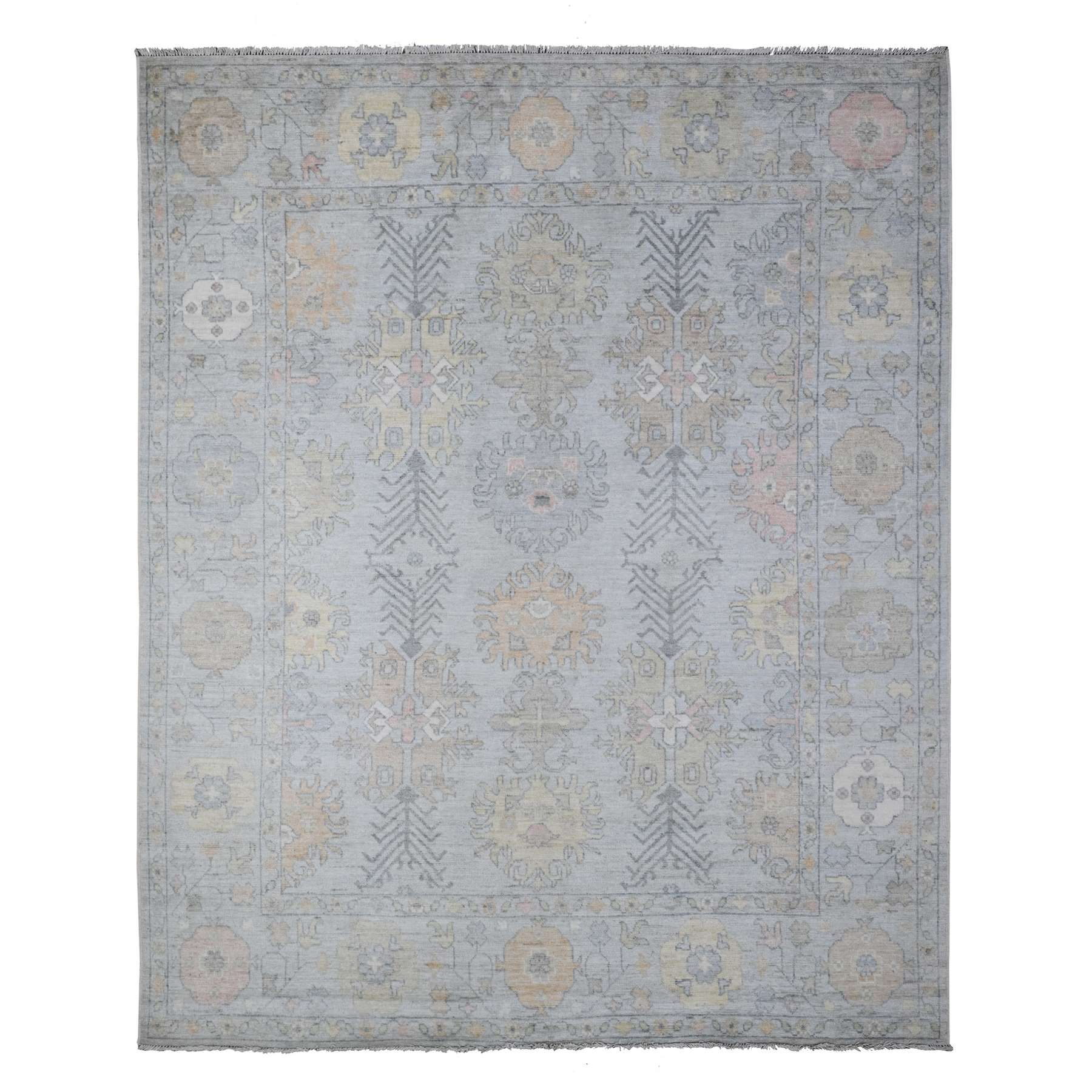 Oushak-And-Peshawar-Hand-Knotted-Rug-443245