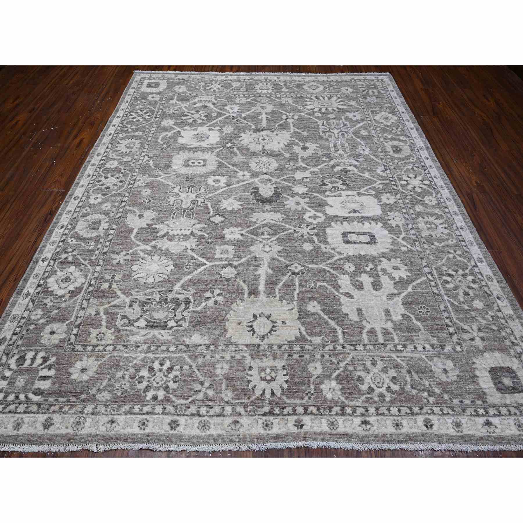 Oushak-And-Peshawar-Hand-Knotted-Rug-443250