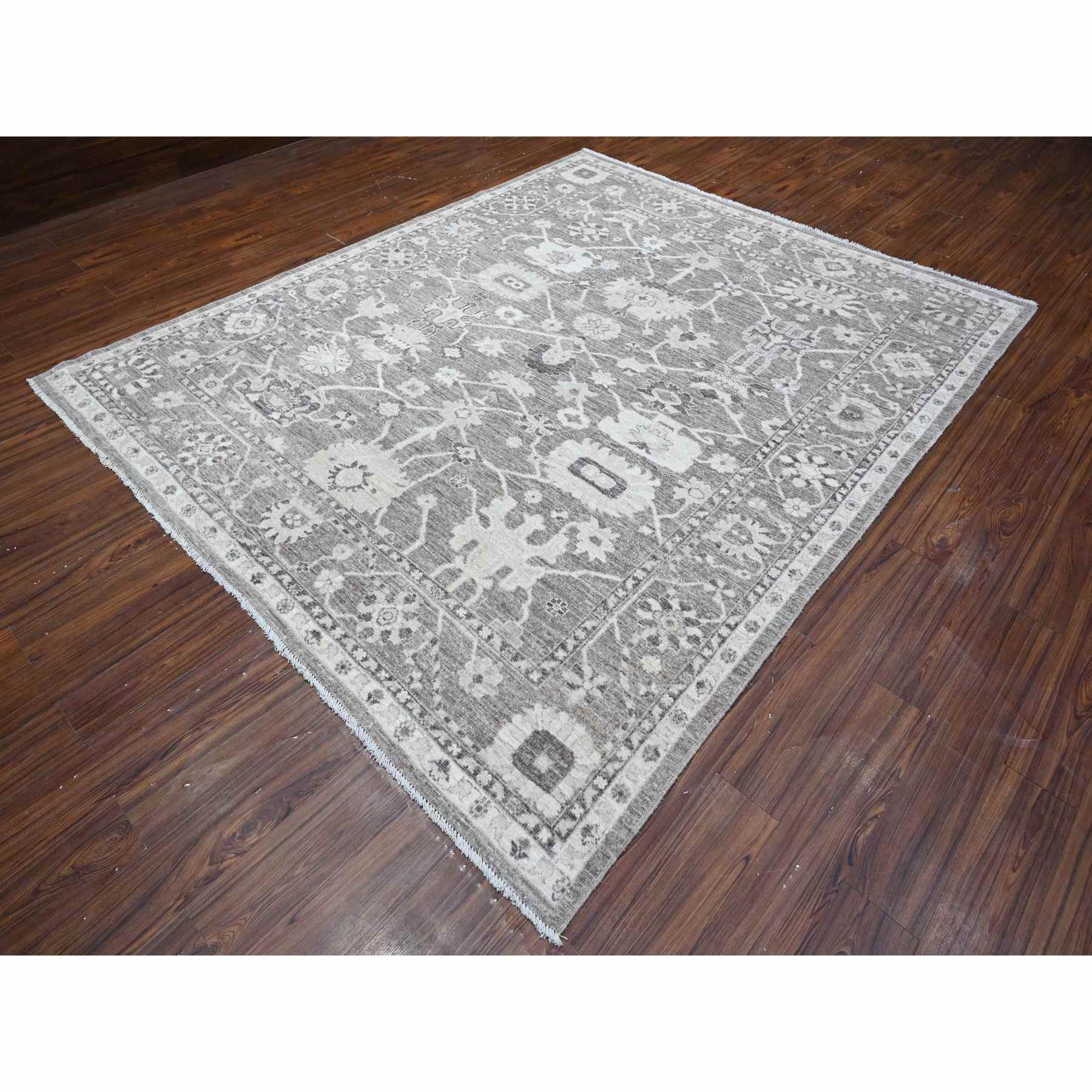 Oushak-And-Peshawar-Hand-Knotted-Rug-443250