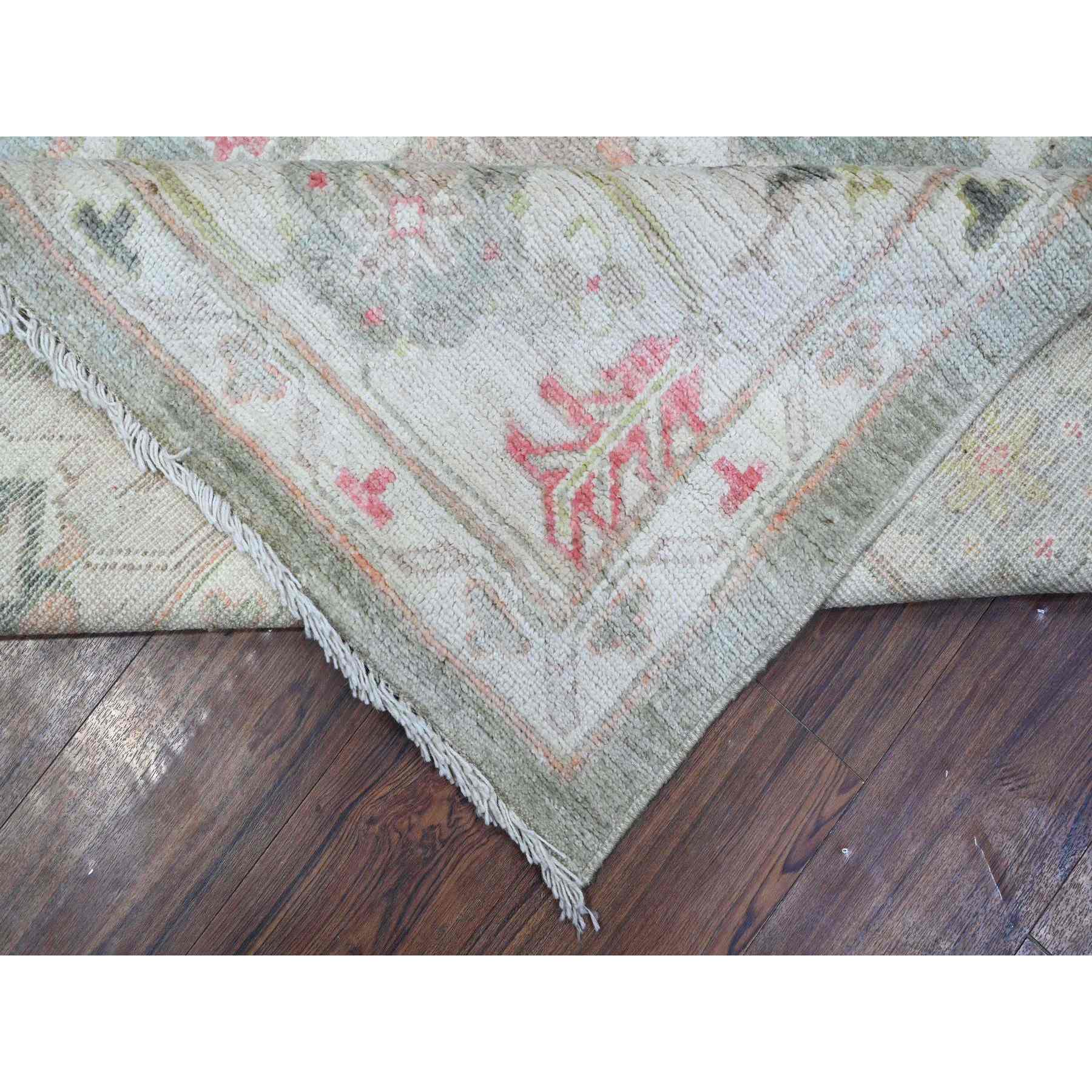 Oushak-And-Peshawar-Hand-Knotted-Rug-443255