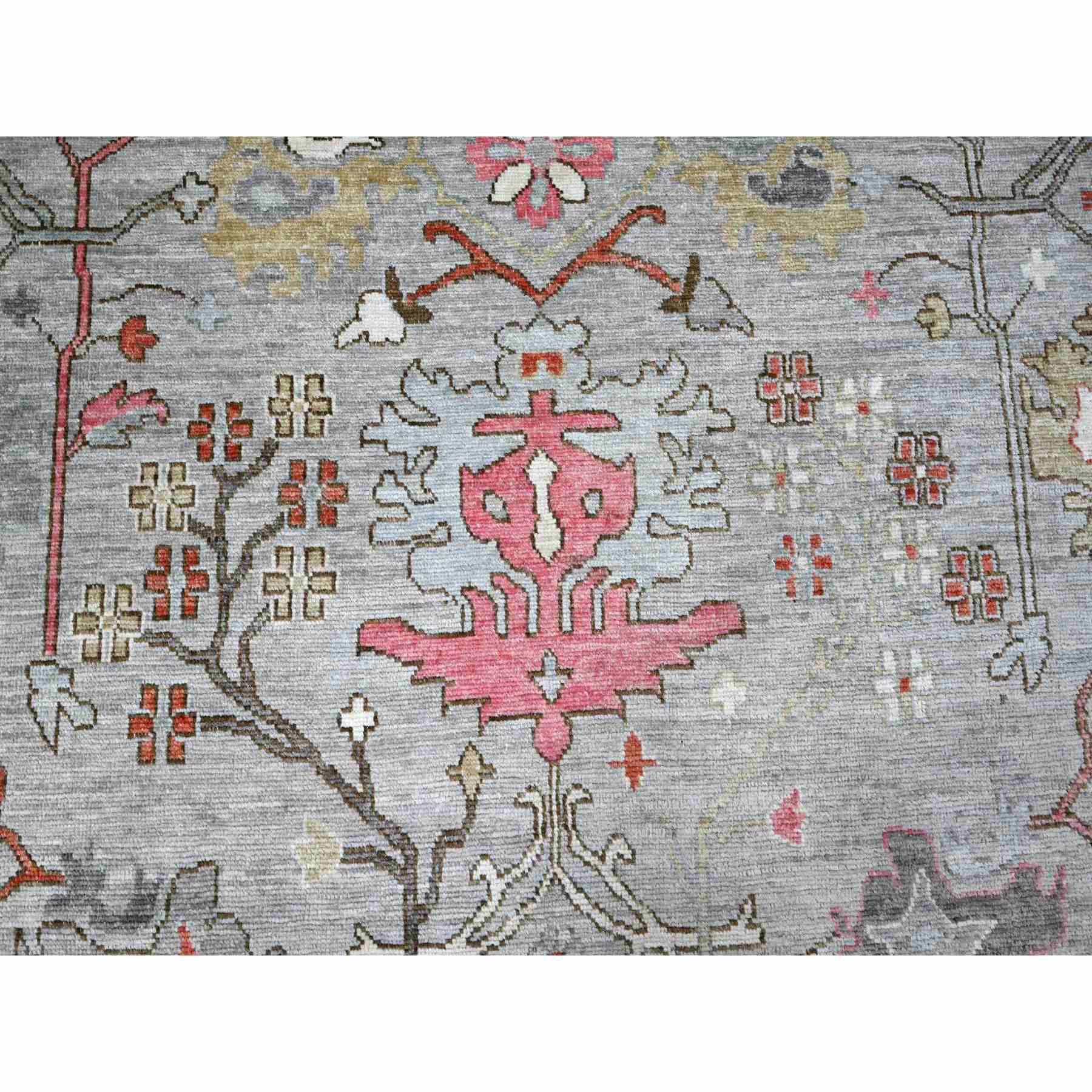 Oushak-And-Peshawar-Hand-Knotted-Rug-443415