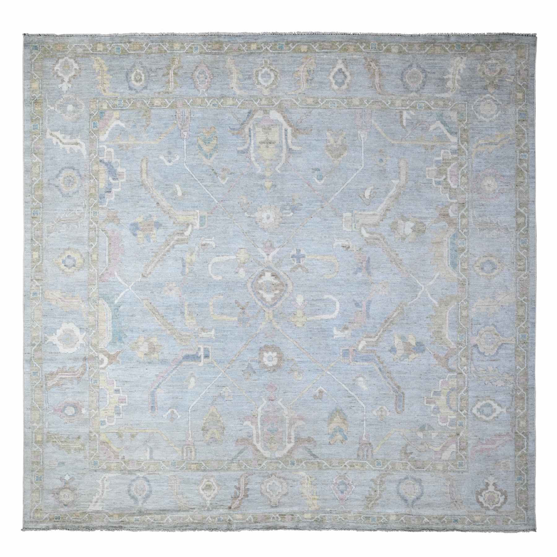 Oushak-And-Peshawar-Hand-Knotted-Rug-443425