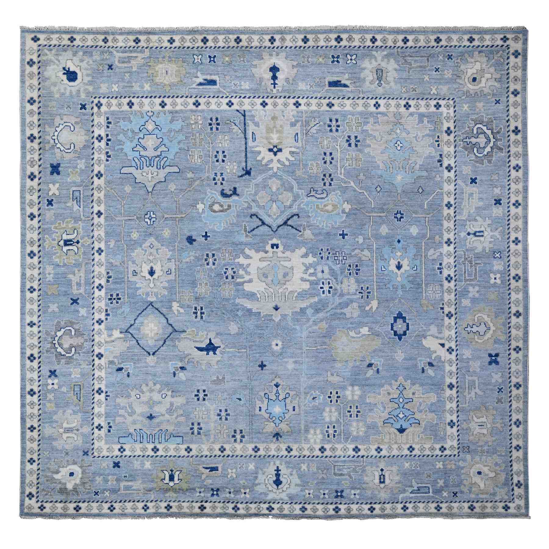 Oushak-And-Peshawar-Hand-Knotted-Rug-443435