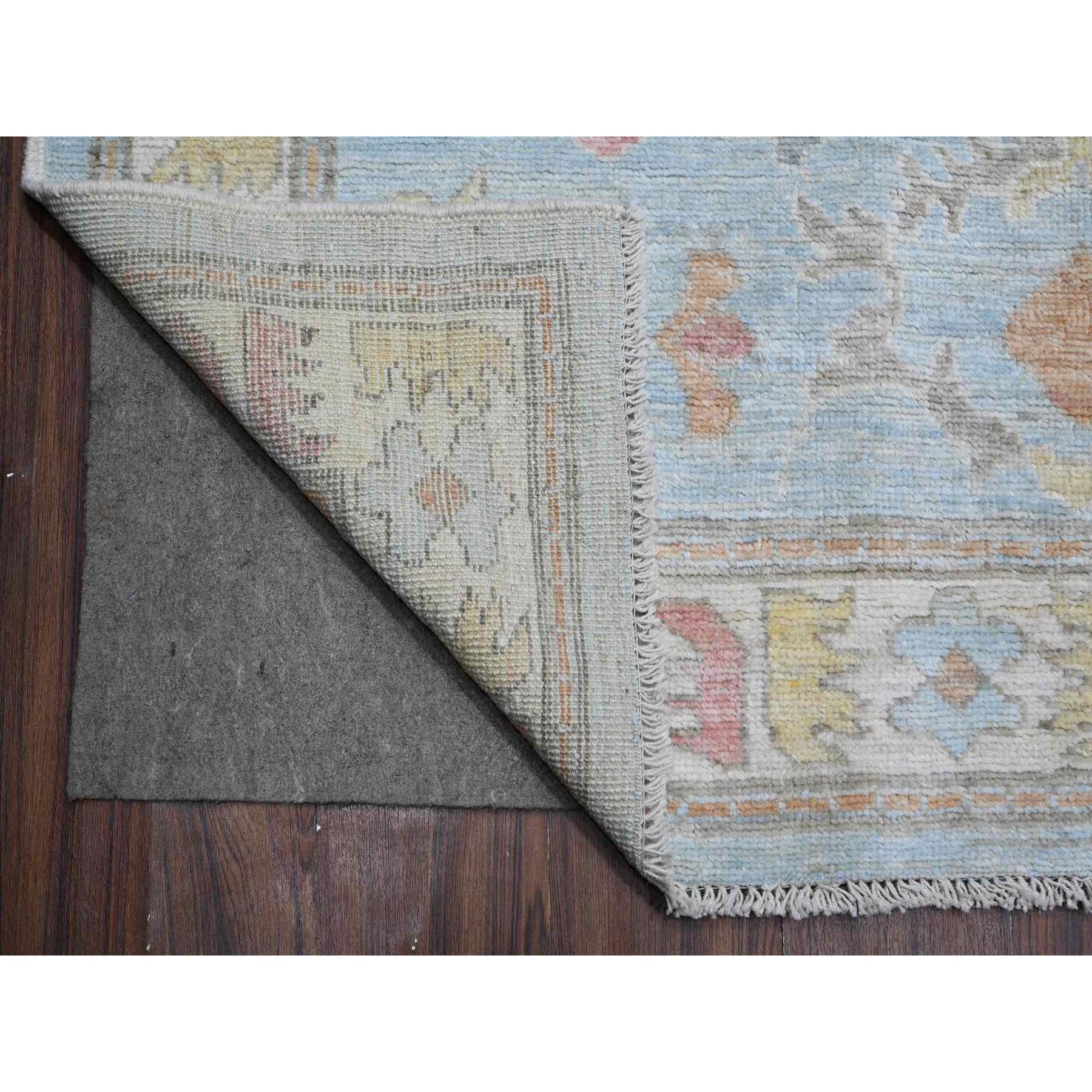 Oushak-And-Peshawar-Hand-Knotted-Rug-443445