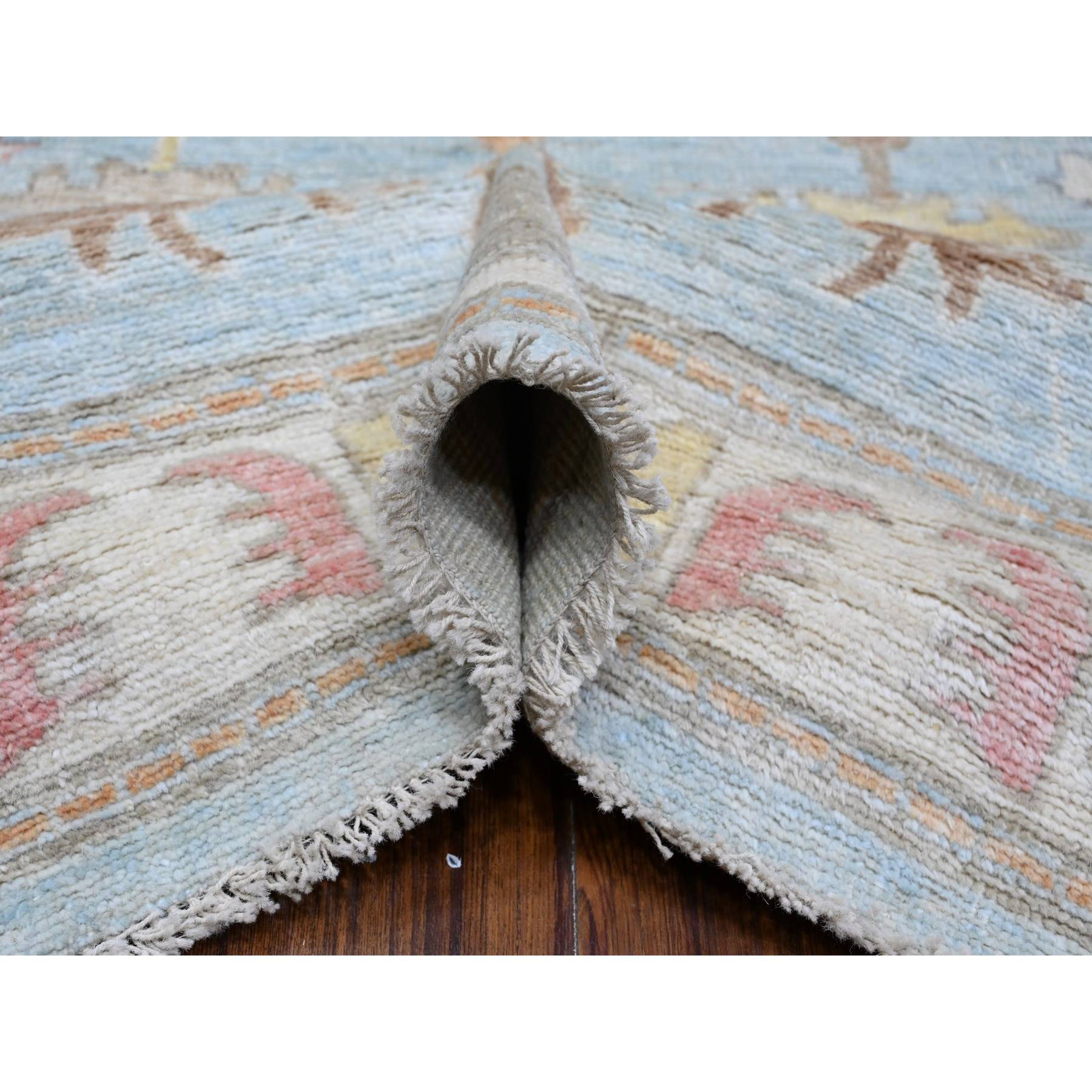 Oushak-And-Peshawar-Hand-Knotted-Rug-443445