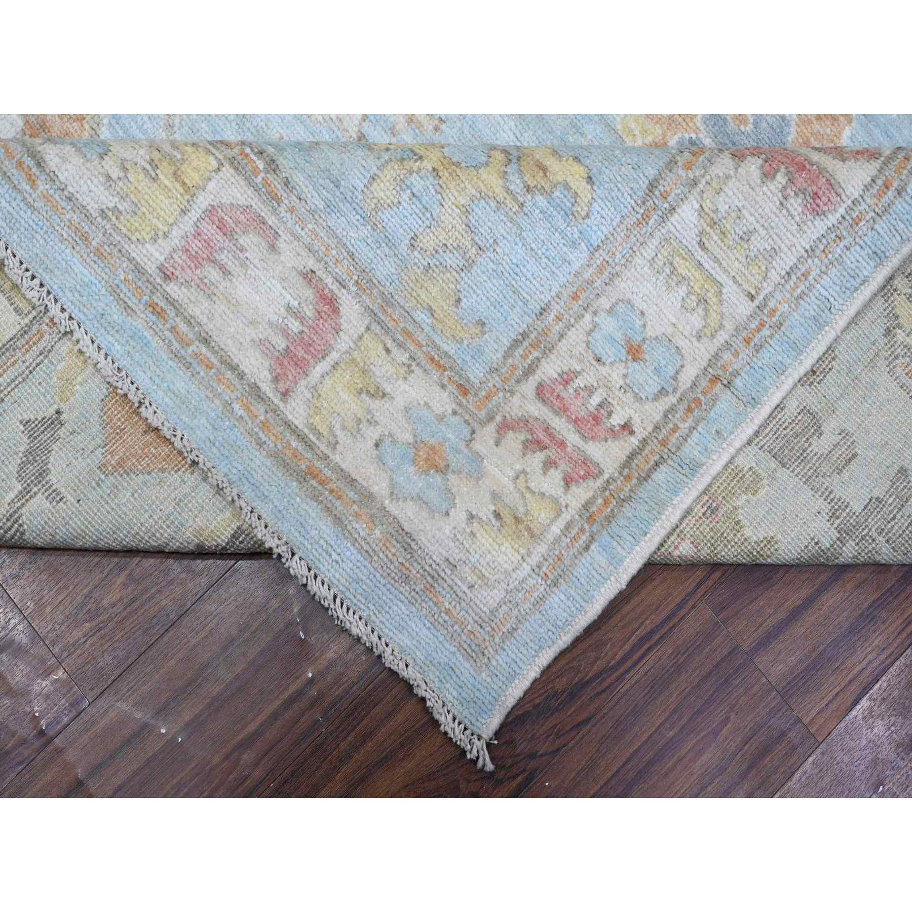 Oushak-And-Peshawar-Hand-Knotted-Rug-443445