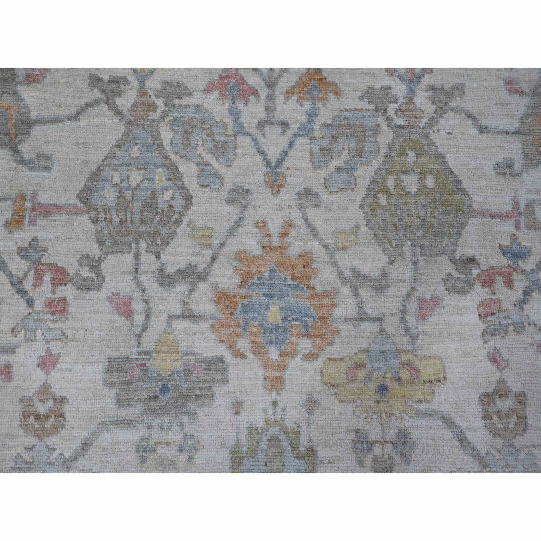 Oushak-And-Peshawar-Hand-Knotted-Rug-443455