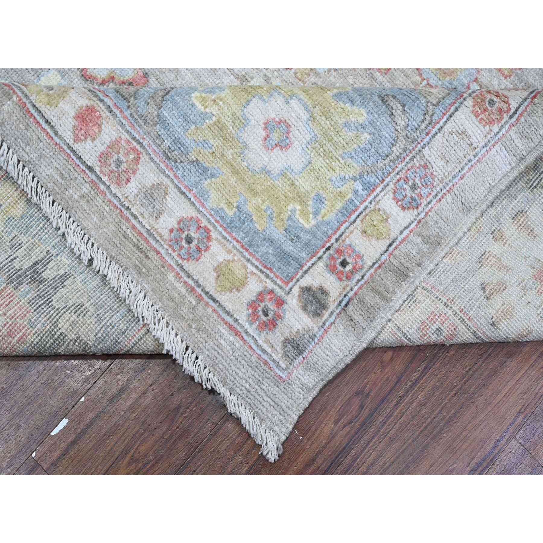 Oushak-And-Peshawar-Hand-Knotted-Rug-443460