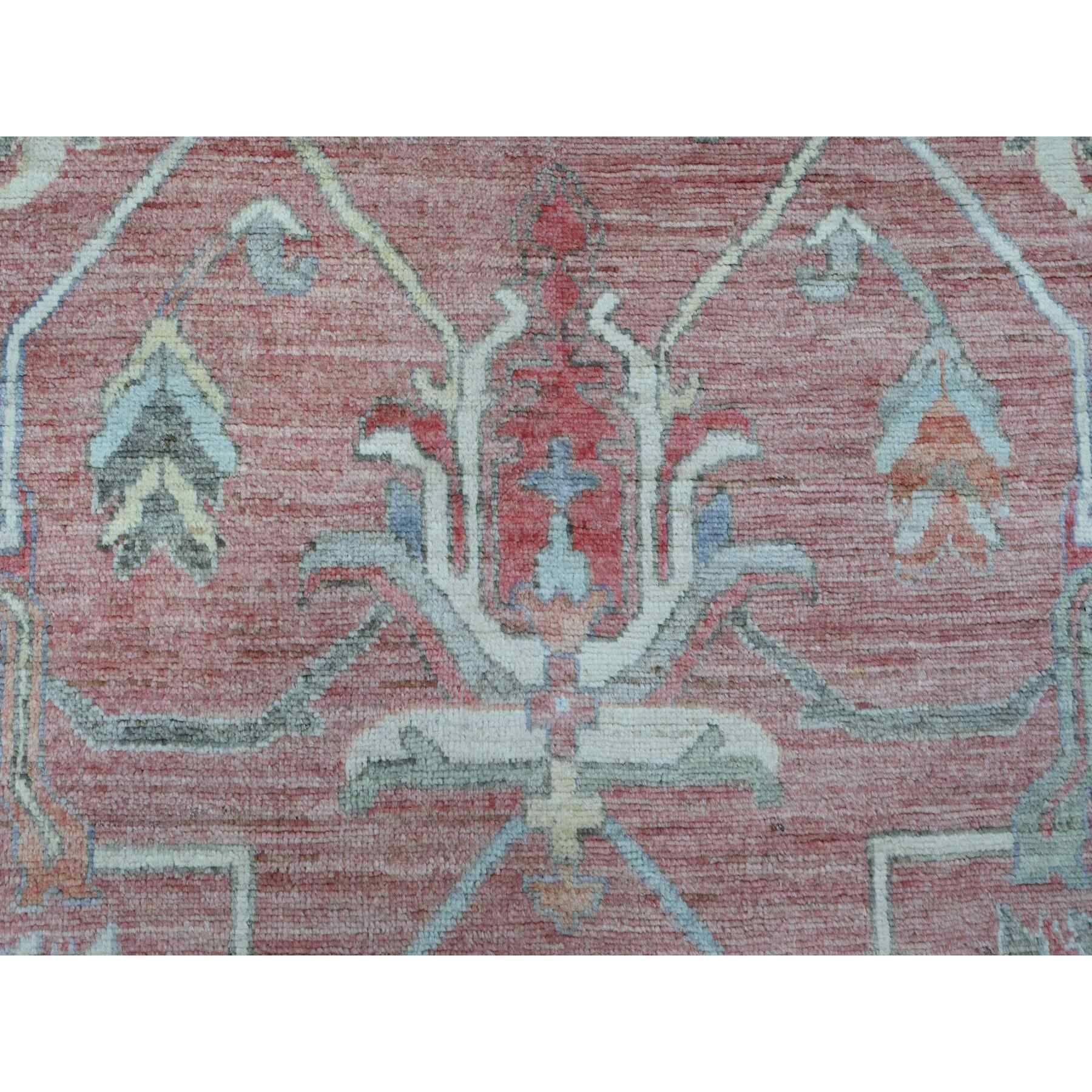 Oushak-And-Peshawar-Hand-Knotted-Rug-443470