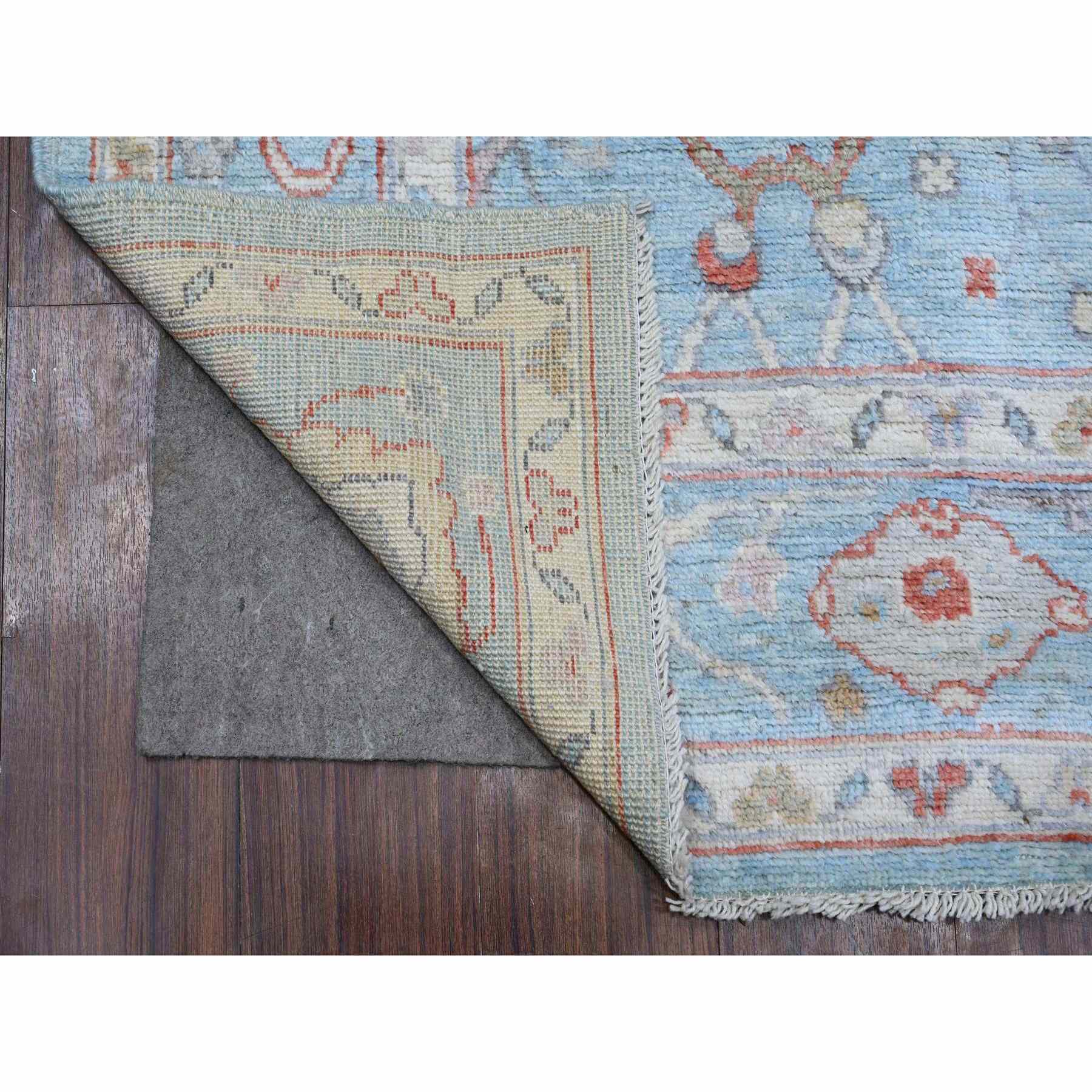 Oushak-And-Peshawar-Hand-Knotted-Rug-443475