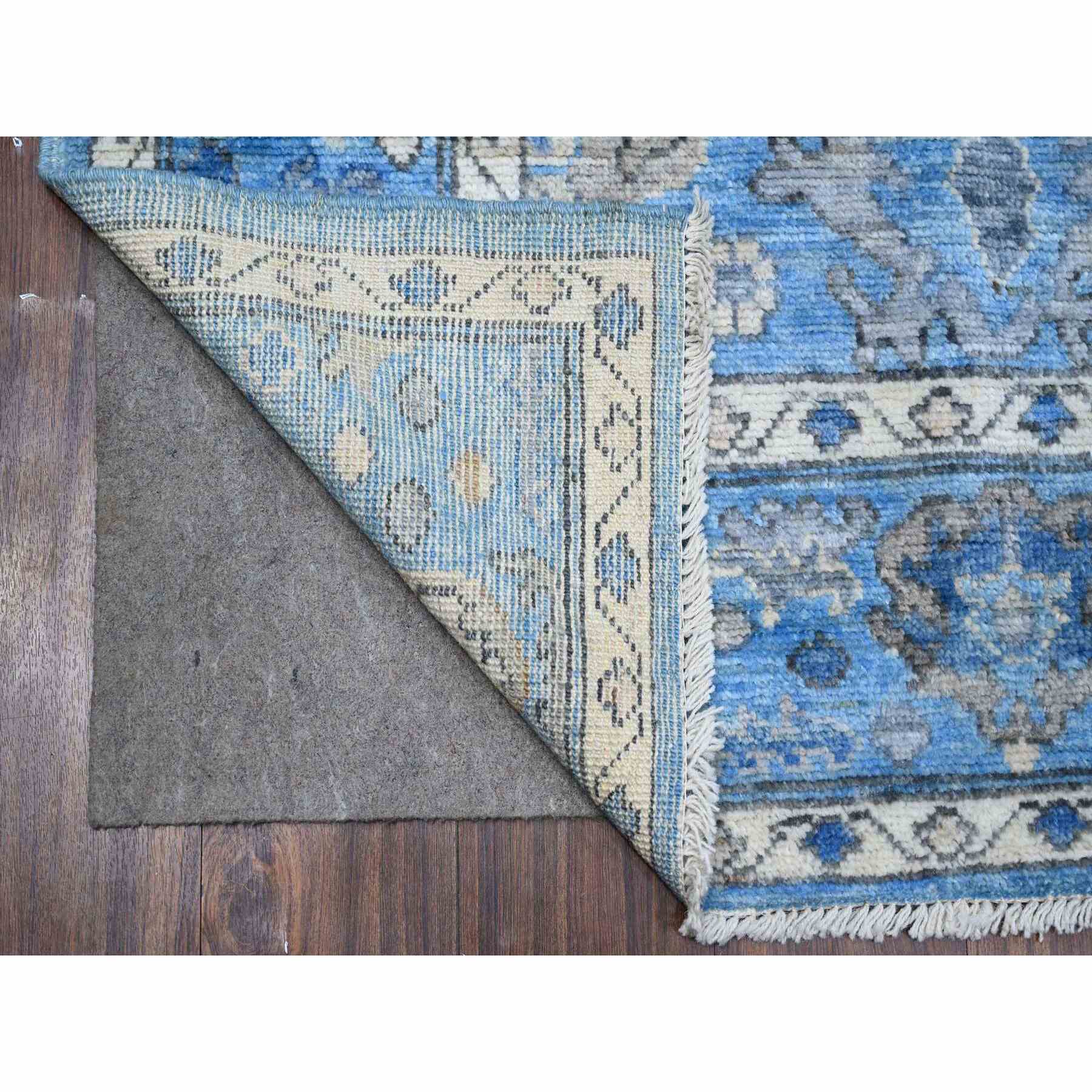 Oushak-And-Peshawar-Hand-Knotted-Rug-443485