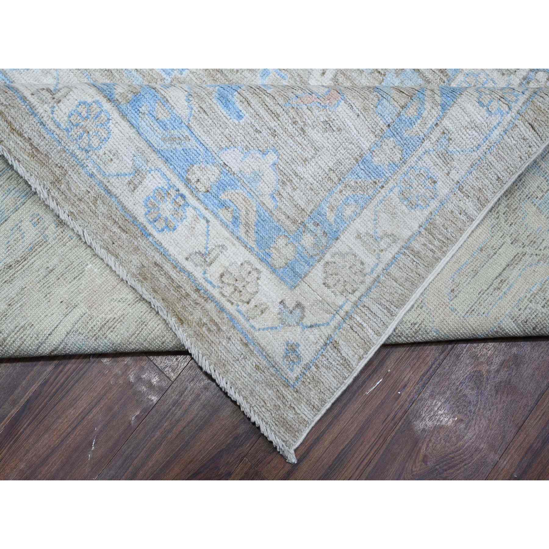 Oushak-And-Peshawar-Hand-Knotted-Rug-443500