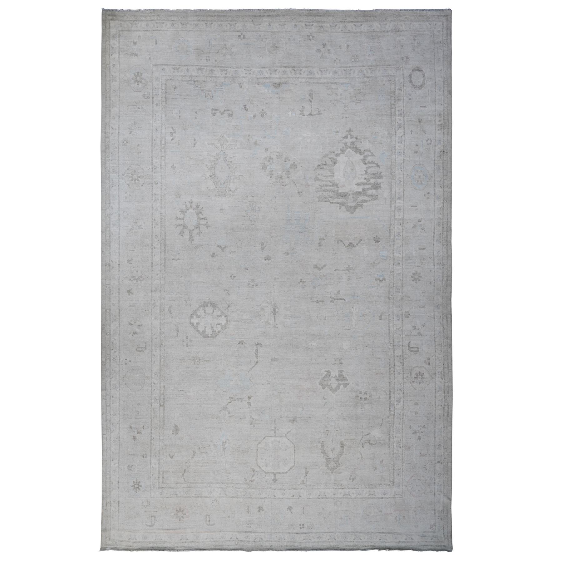 Oushak-And-Peshawar-Hand-Knotted-Rug-443505