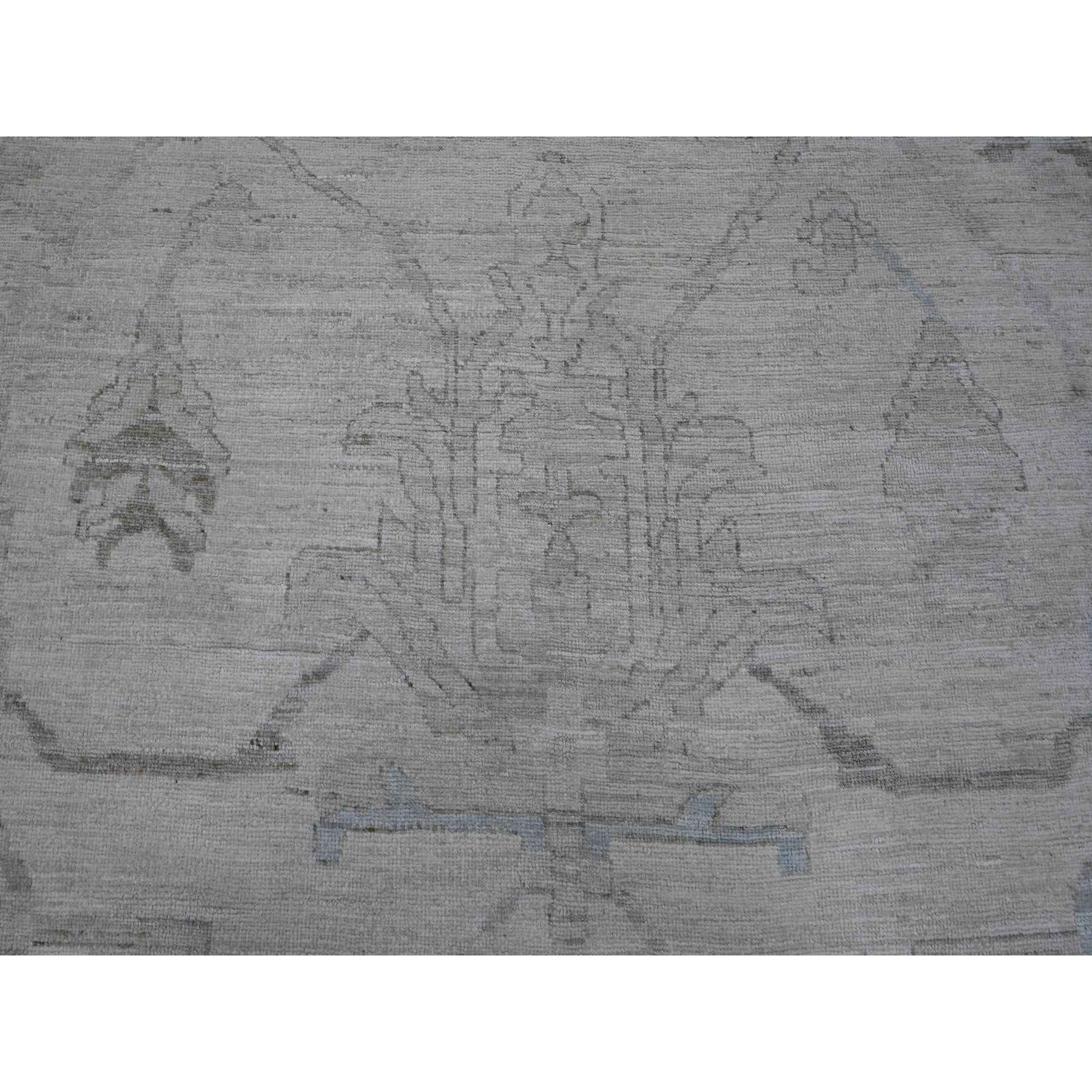 Oushak-And-Peshawar-Hand-Knotted-Rug-443515