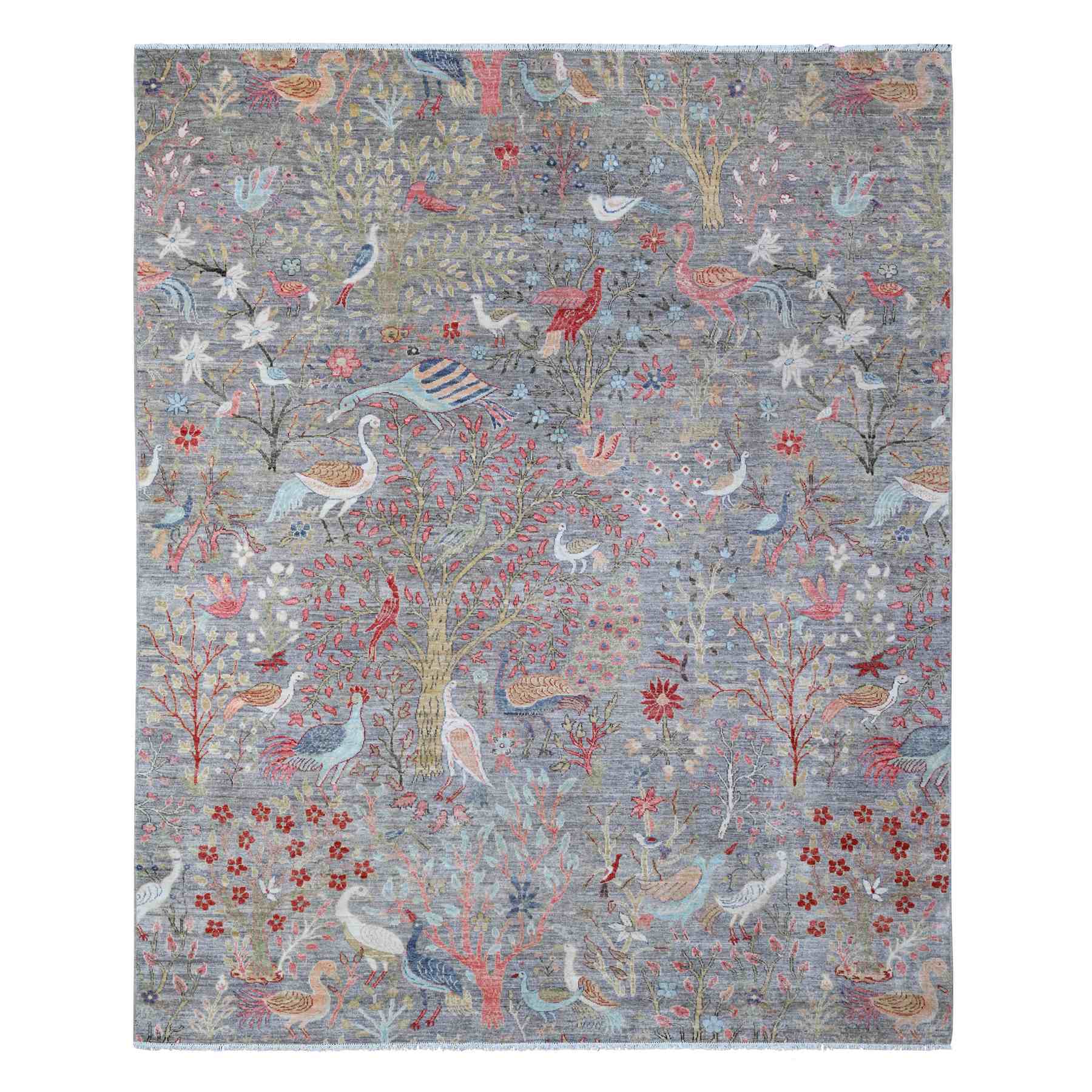 Oushak-And-Peshawar-Hand-Knotted-Rug-443530