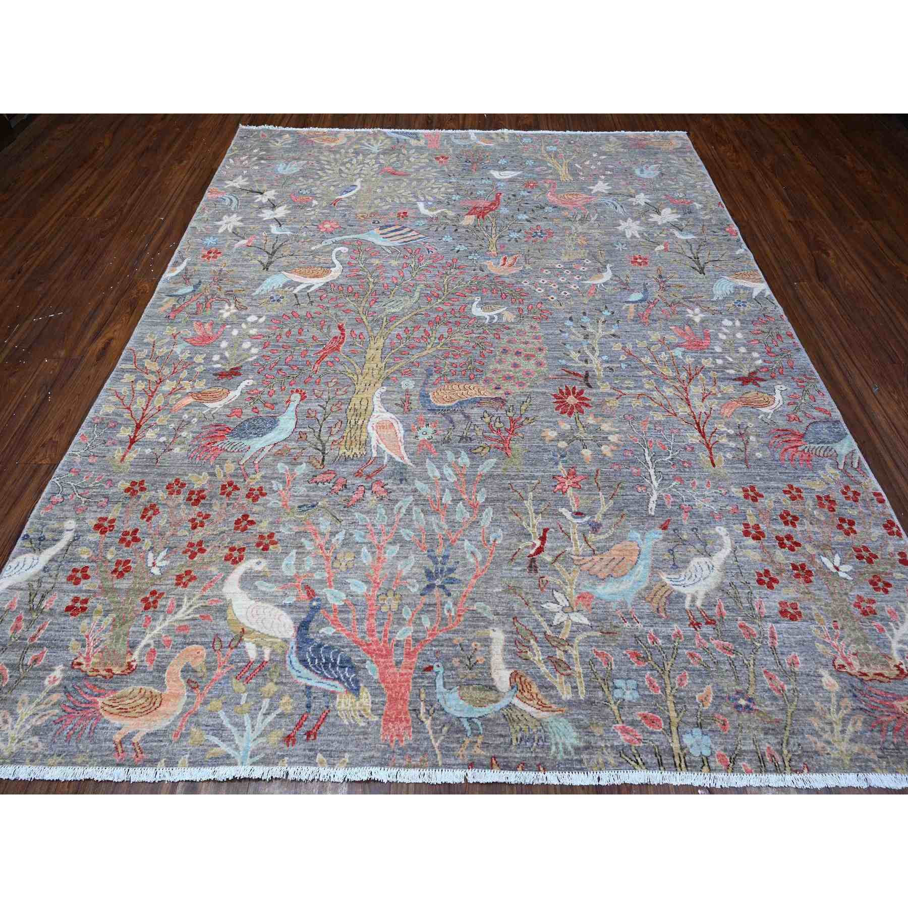 Oushak-And-Peshawar-Hand-Knotted-Rug-443530