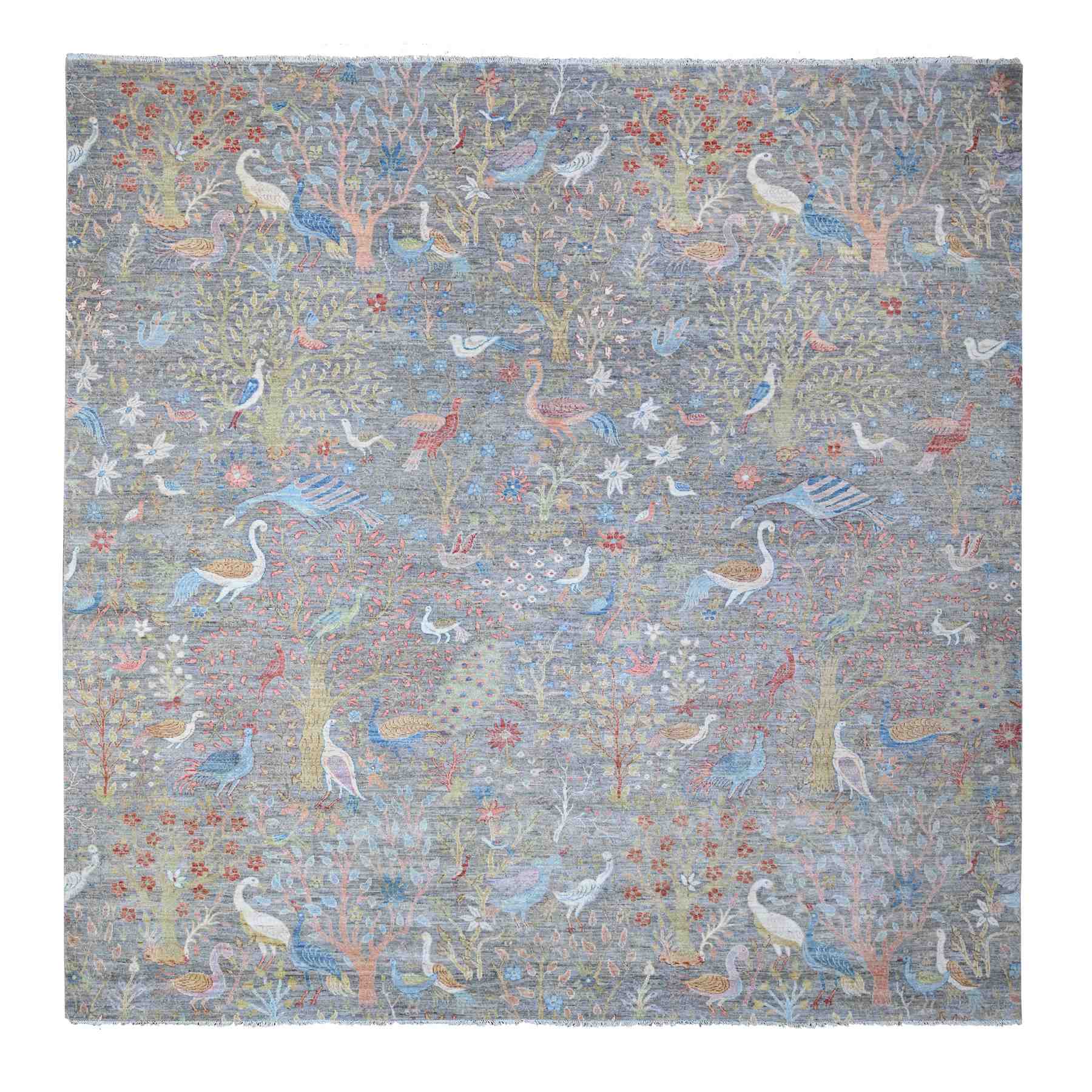 Oushak-And-Peshawar-Hand-Knotted-Rug-443555