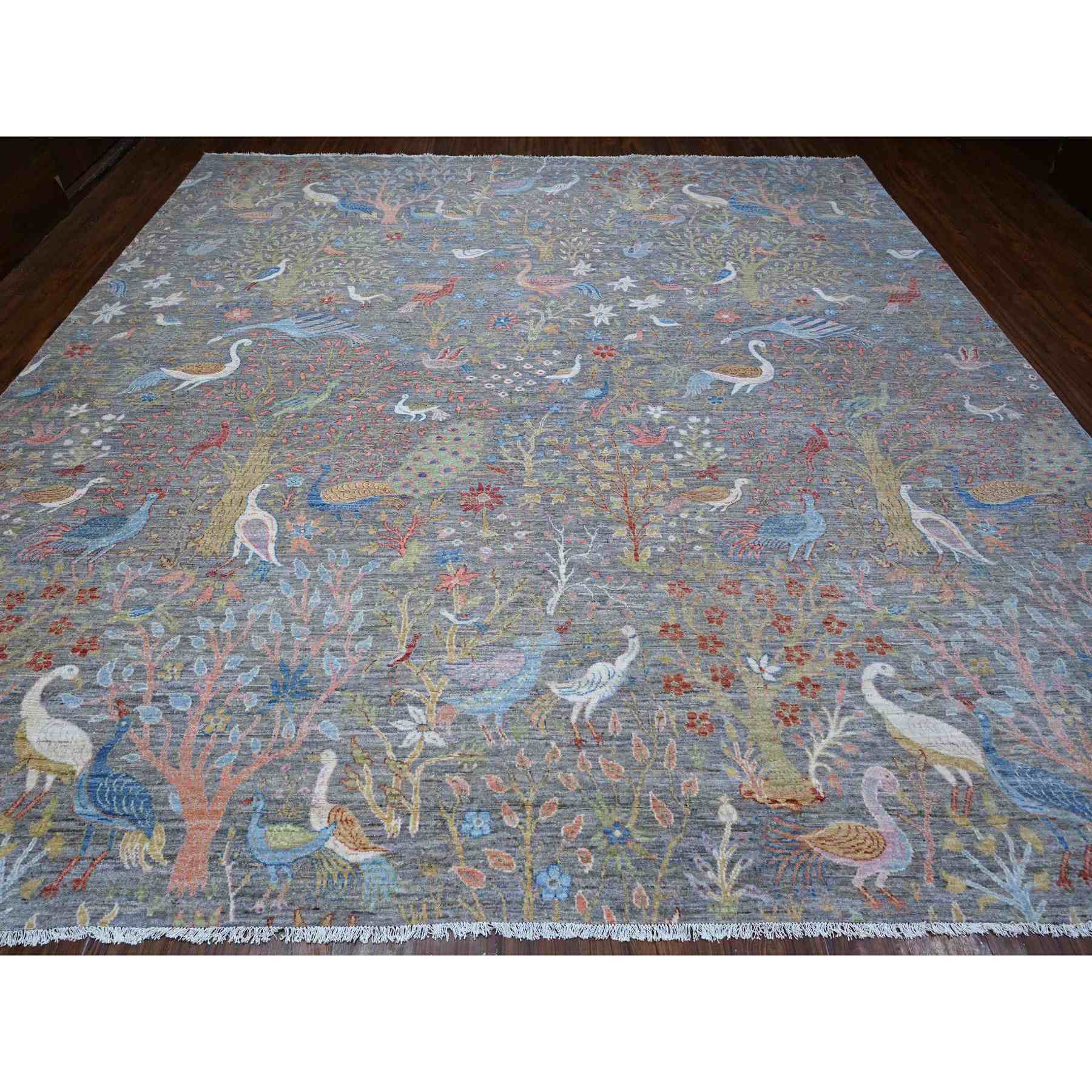 Oushak-And-Peshawar-Hand-Knotted-Rug-443555