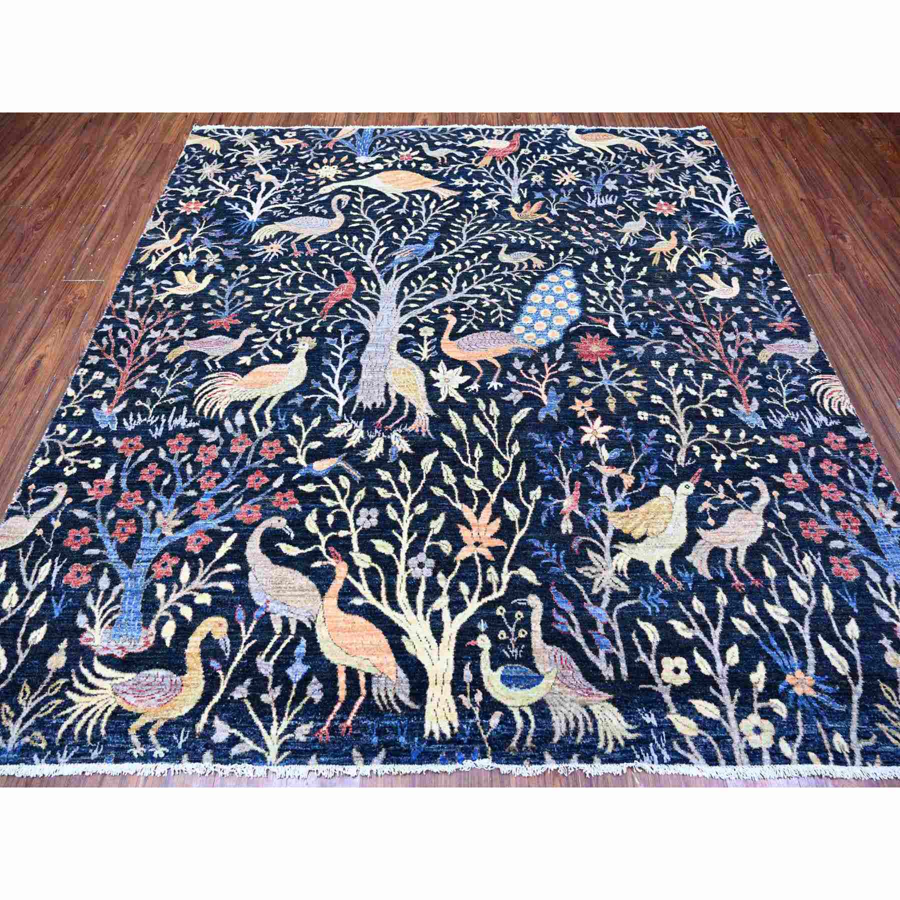 Oushak-And-Peshawar-Hand-Knotted-Rug-443560