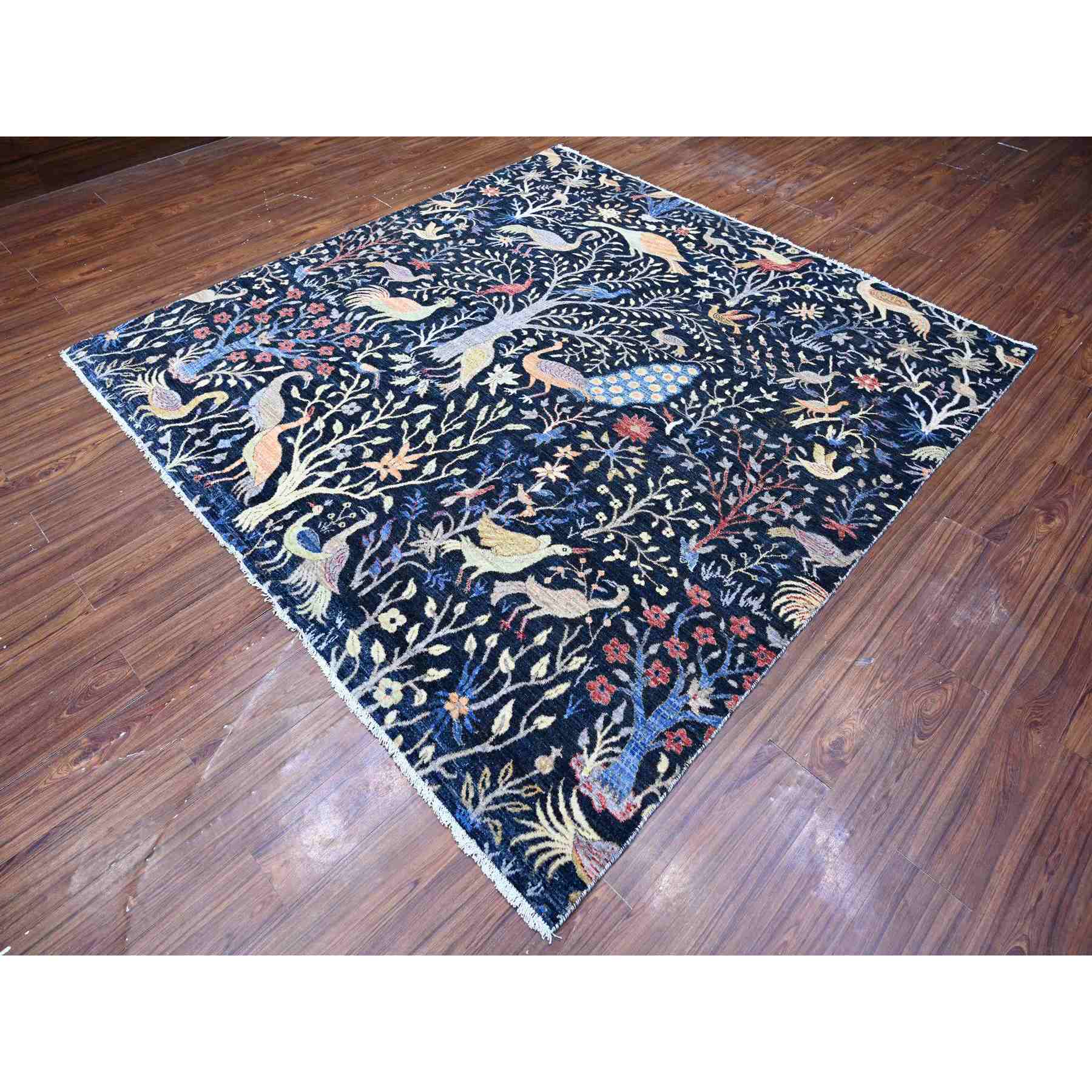 Oushak-And-Peshawar-Hand-Knotted-Rug-443560