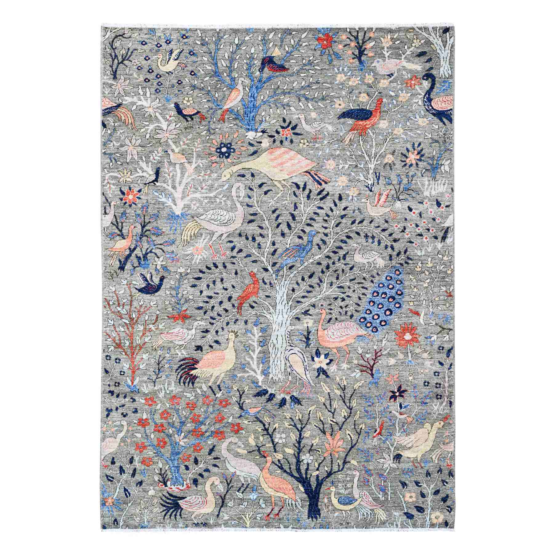 Oushak-And-Peshawar-Hand-Knotted-Rug-443615